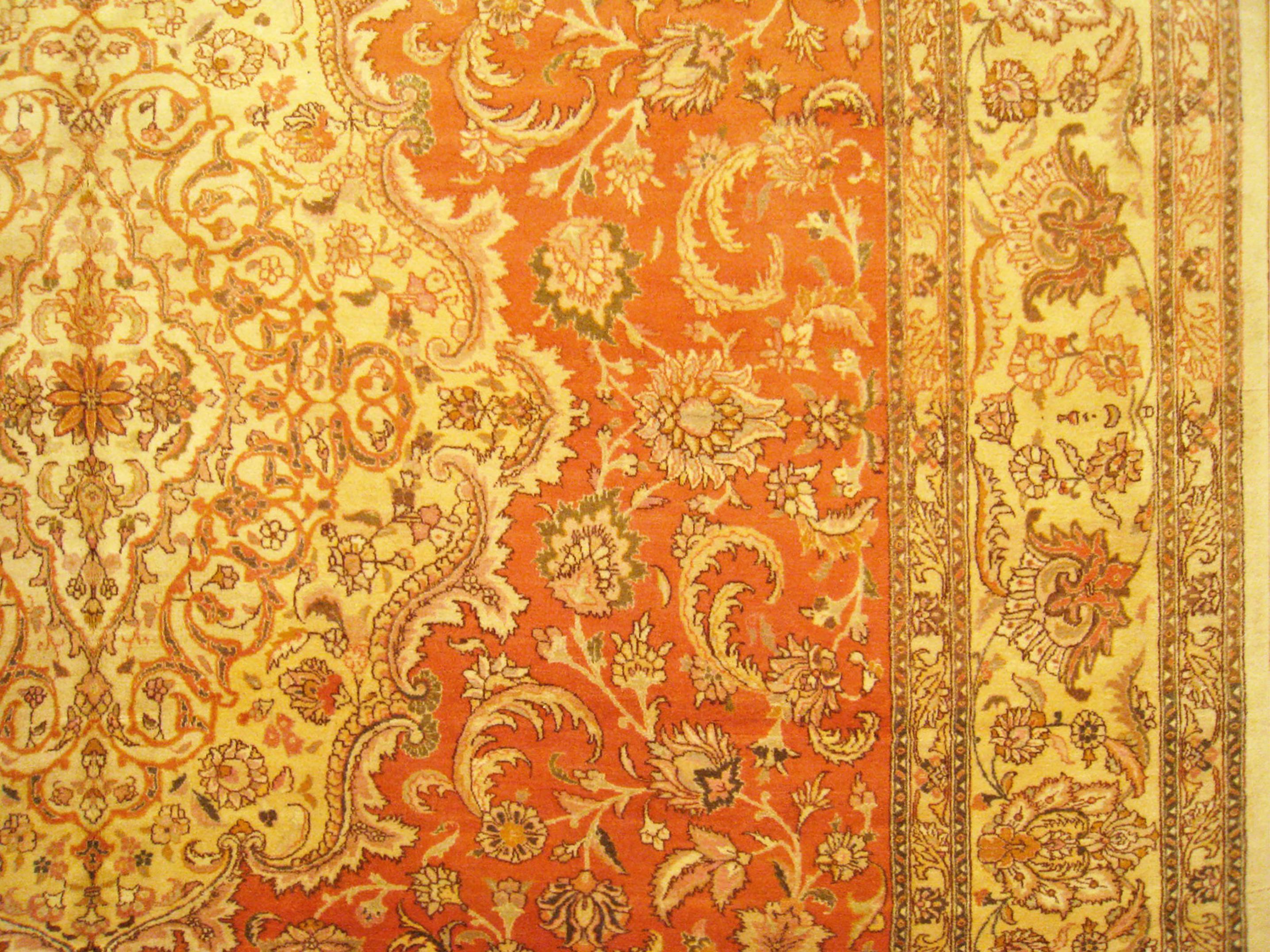 Vintage Persian Decorative Oriental Tabriz Rug in Large Size For Sale 3