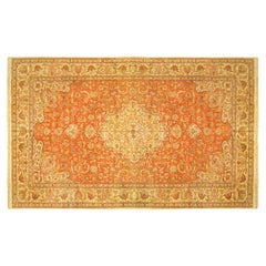 Vieux tapis persan décoratif oriental de Tabriz de grande taille