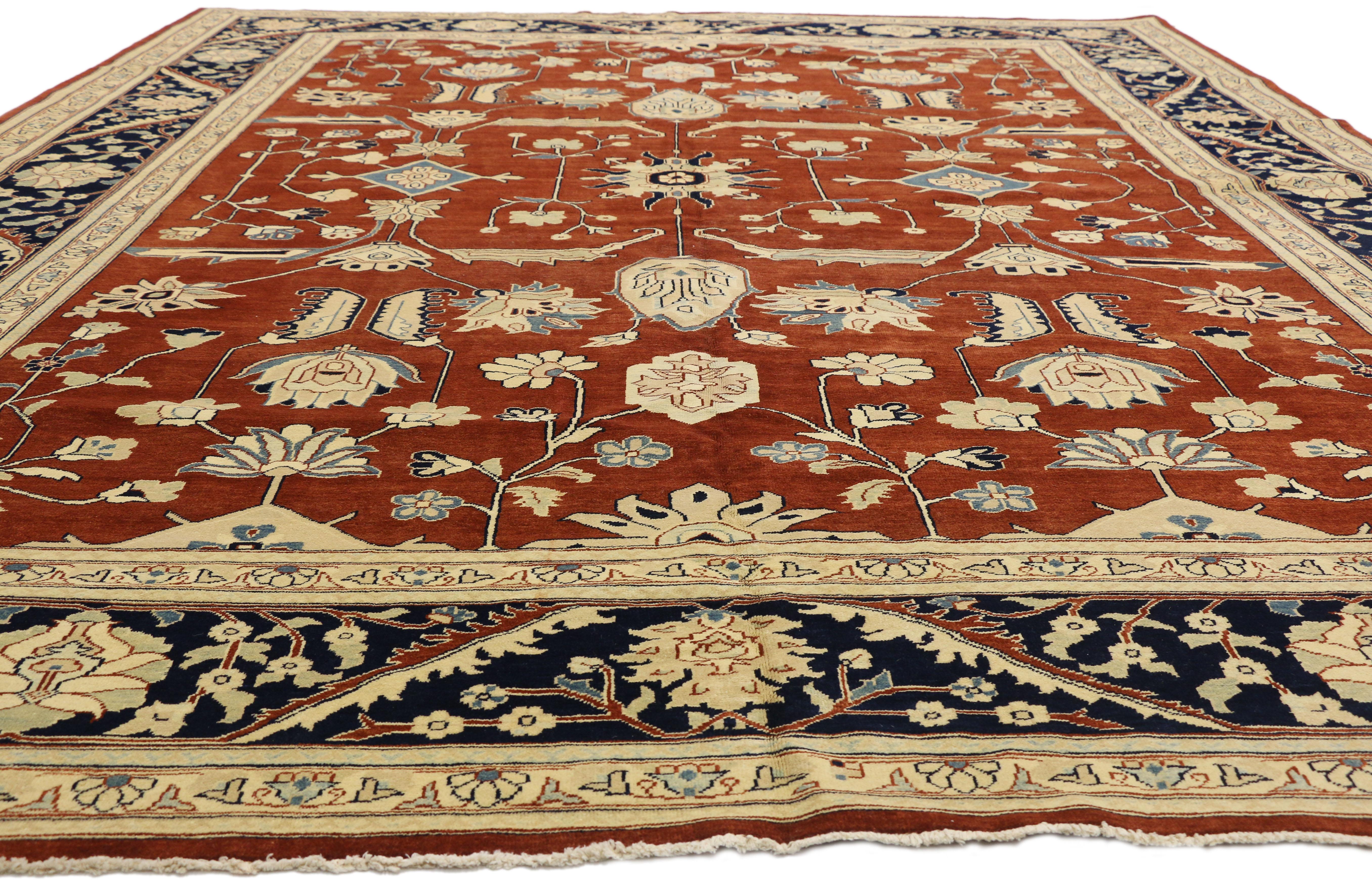 Modern  Vintage Persian Design Traditional Pakistani Rug with Federal Style