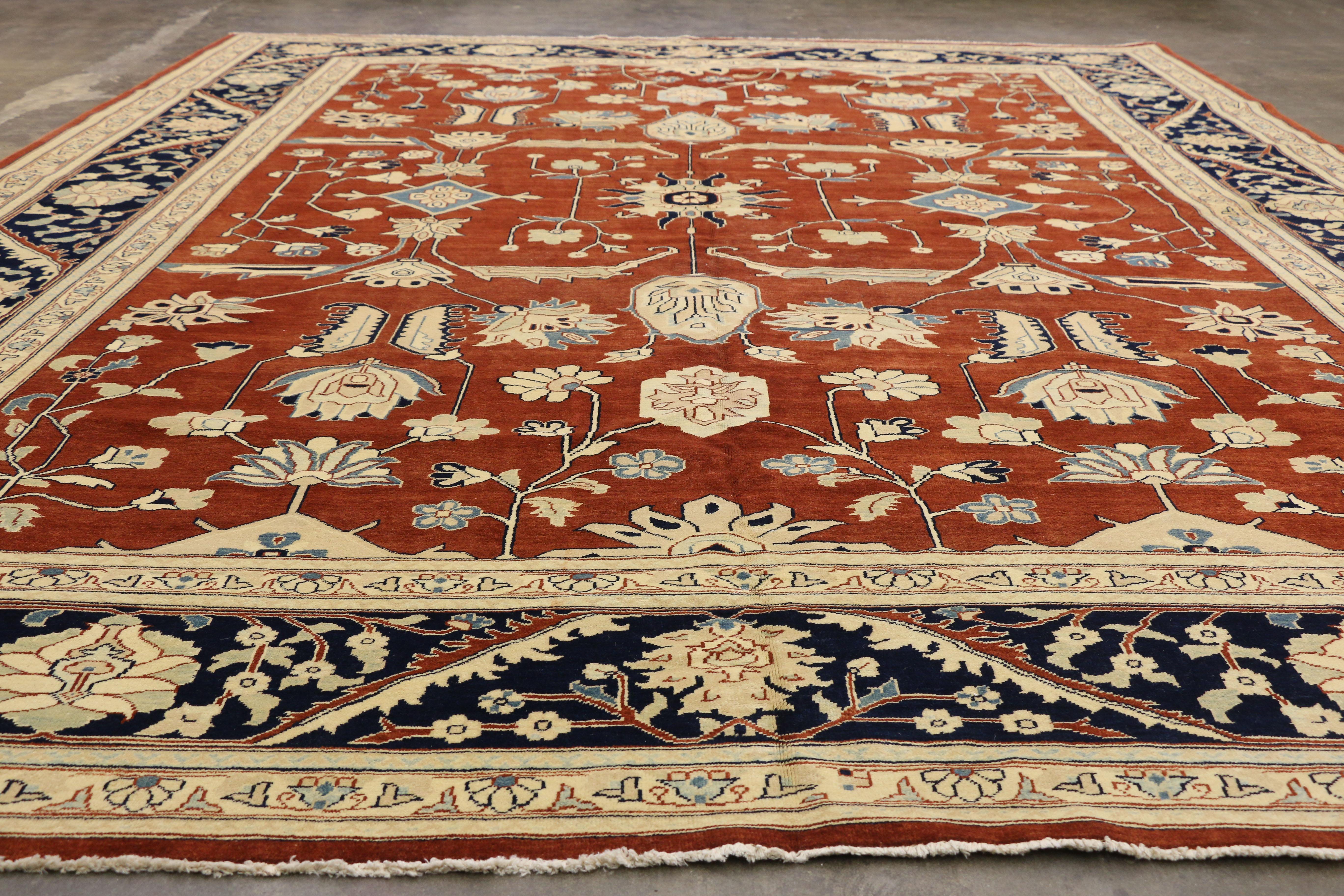 Wool  Vintage Persian Design Traditional Pakistani Rug with Federal Style