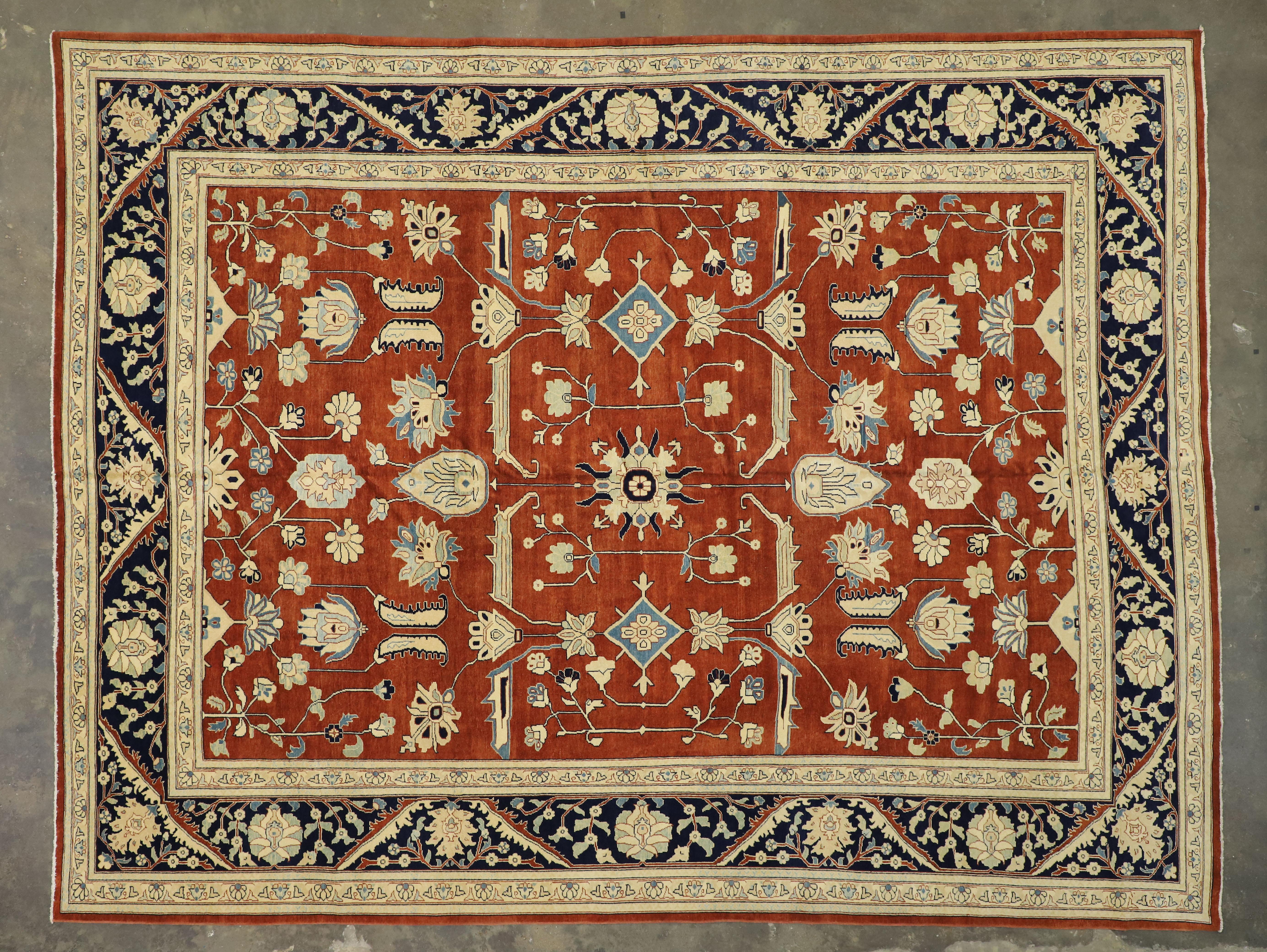  Vintage Persian Design Traditional Pakistani Rug with Federal Style 1
