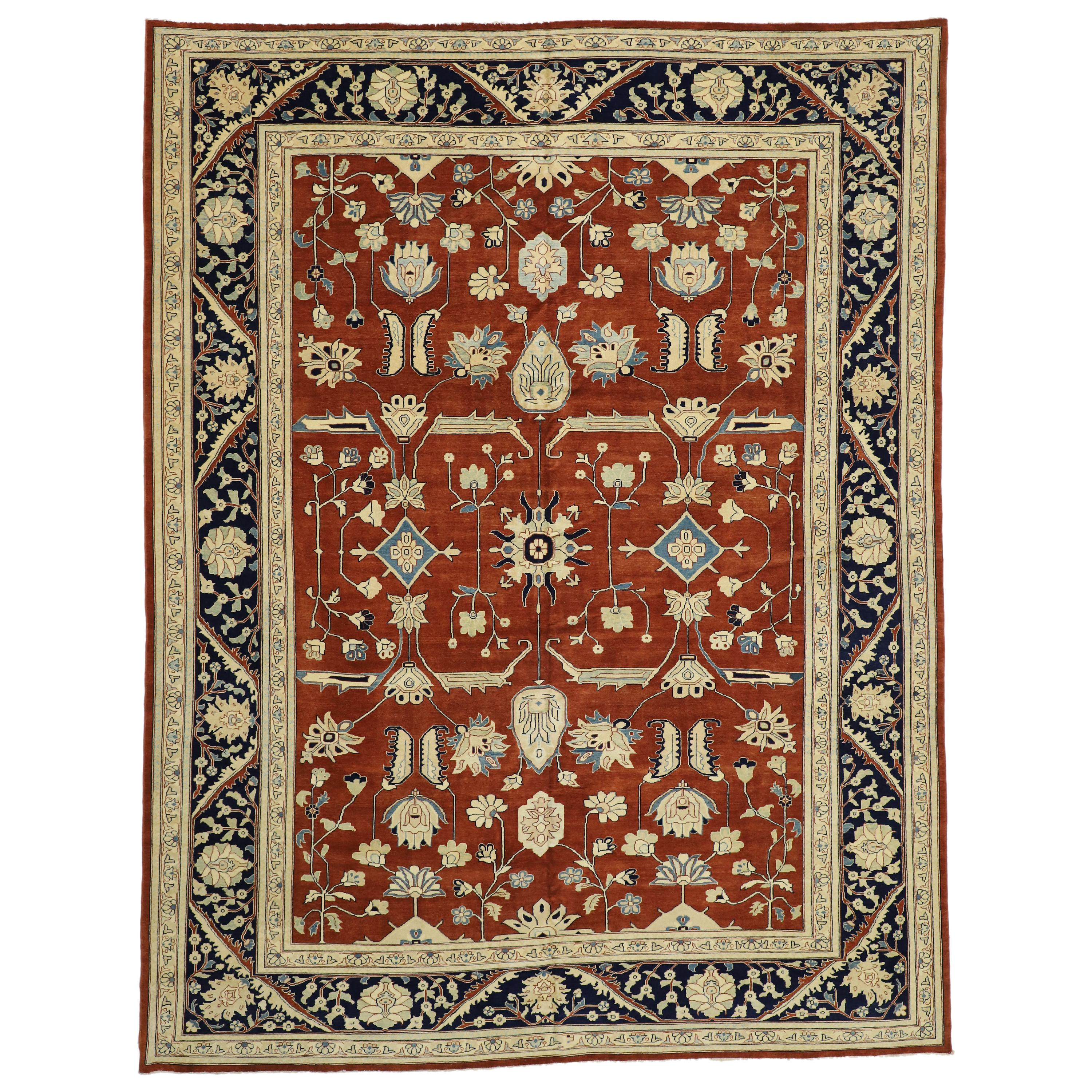  Vintage Persian Design Traditional Pakistani Rug with Federal Style