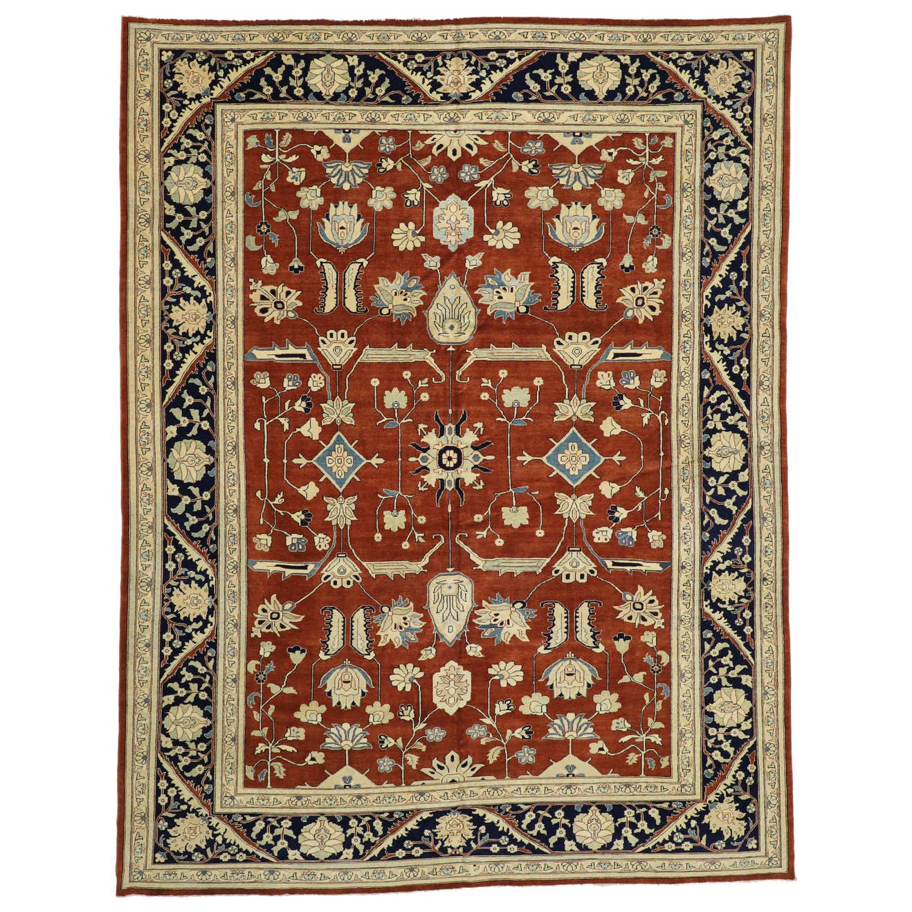 Vintage Persian Design Traditional Pakistani Rug with Federal Style For ...
