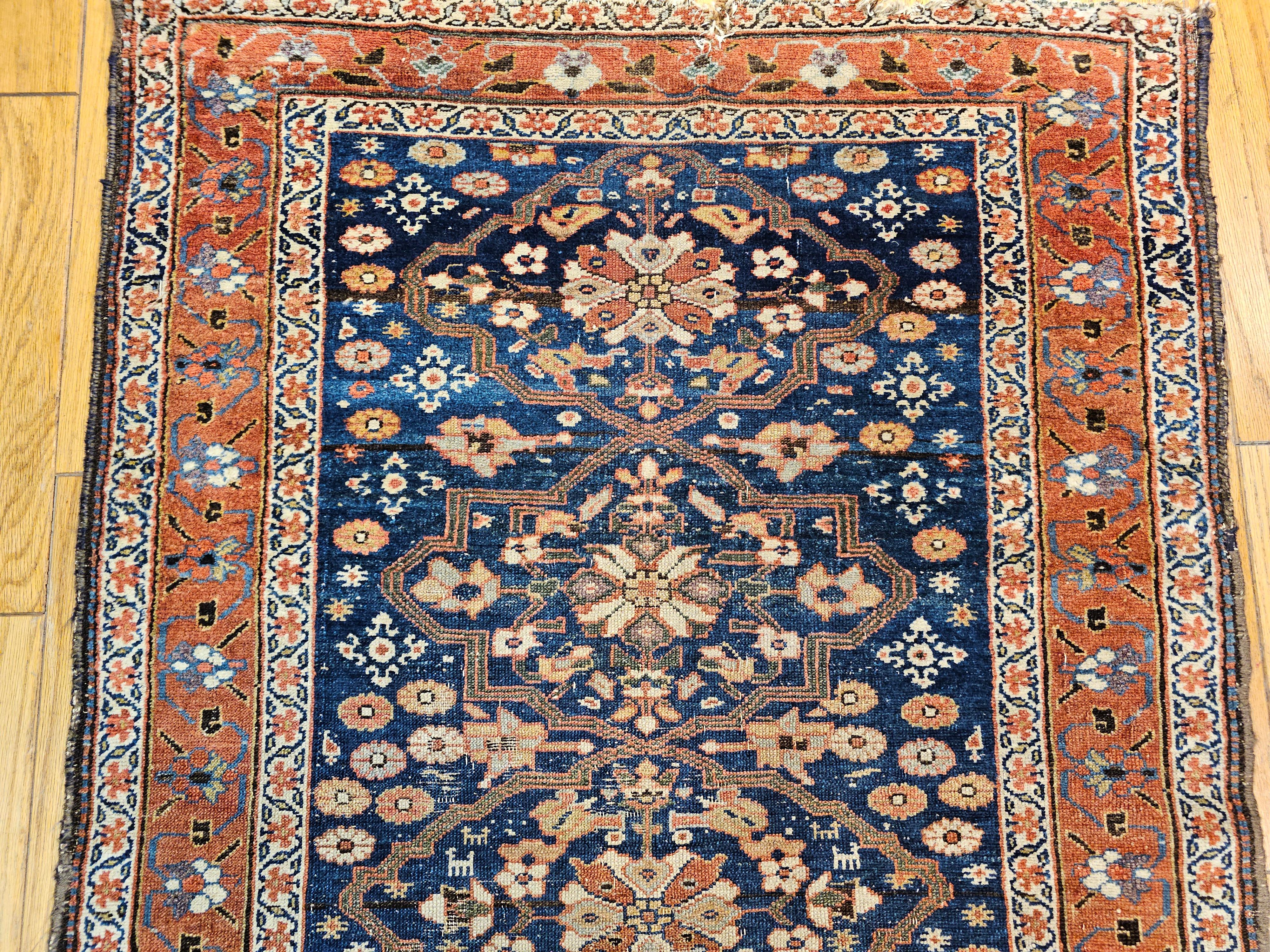 Persiano Runner persiano d'epoca in Sarouk Farahan in vendita