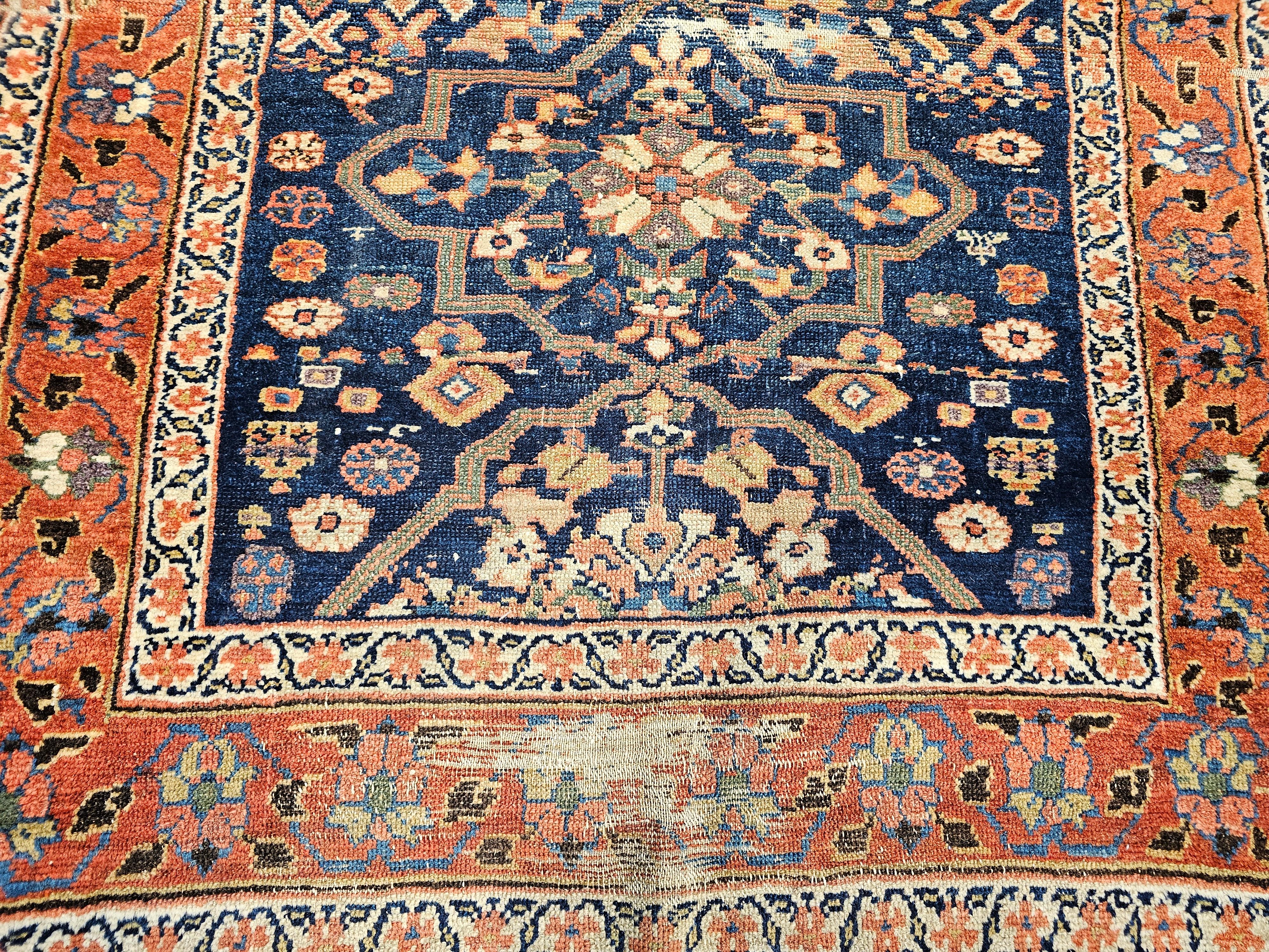 Lana Runner persiano d'epoca in Sarouk Farahan in vendita