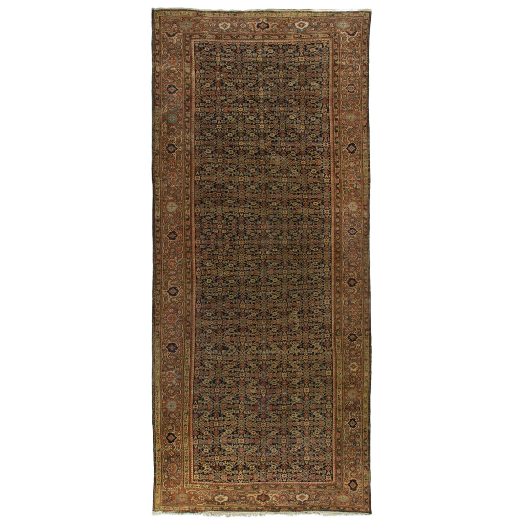 Vintage Persian Feraghan, Rug, circa 1930 8'3 x 19'8 For Sale