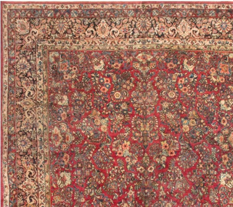 Vintage Oversize Persian Fine Sarouk Rug Circa 1930 11 2 X 19 10 For Sale At 1stdibs