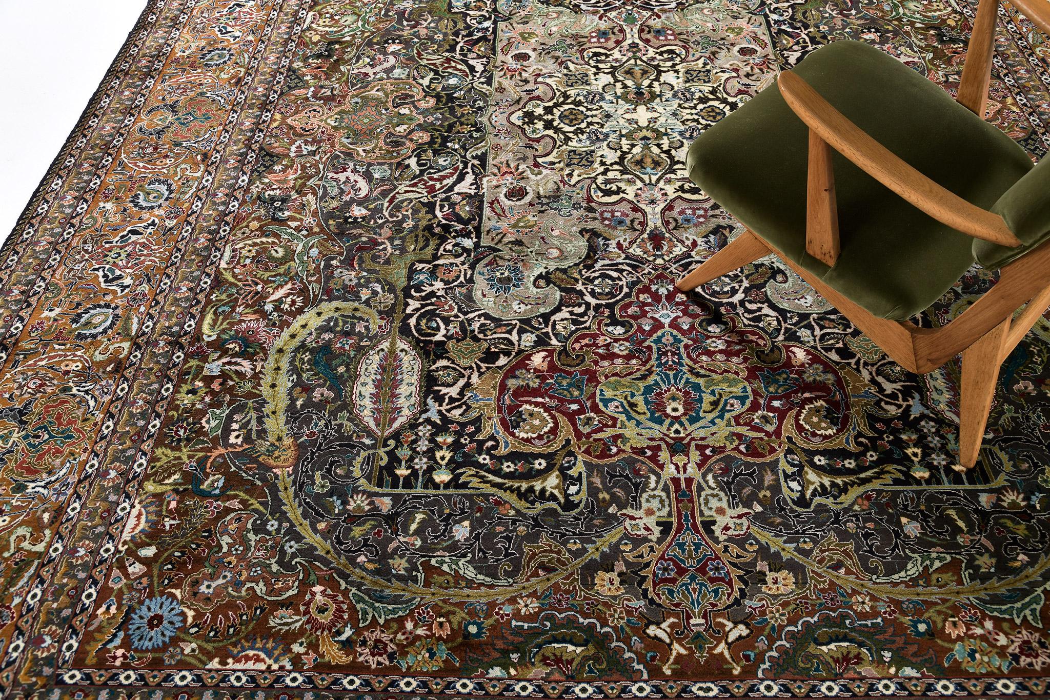 Mid-20th Century Vintage Persian Fine Tabriz Rug 27165