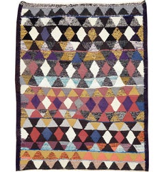 Vintage Persian Flatweave Kilim Square Scatter Rug