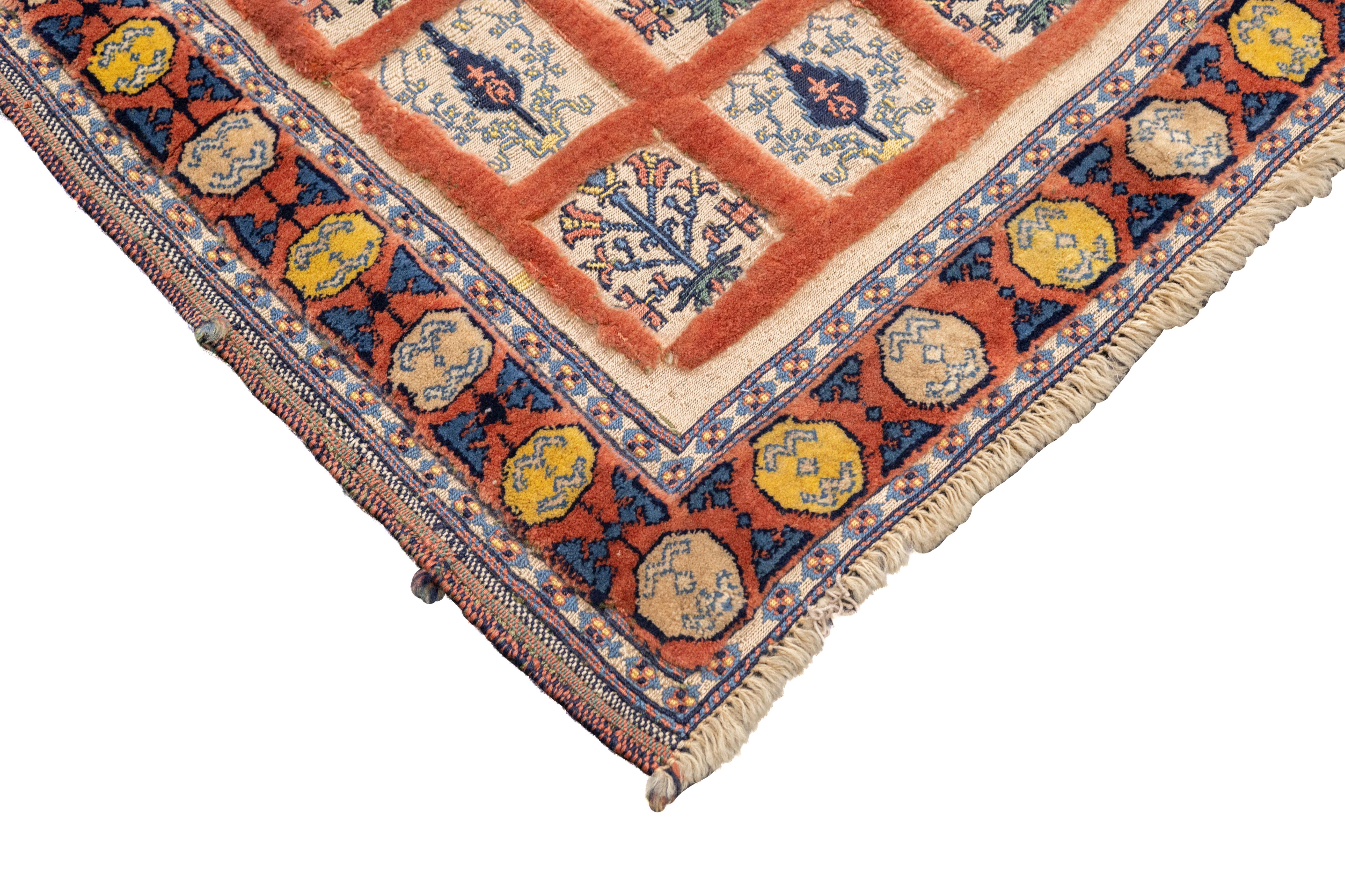 Persiano Tappeto persiano vintage Gabbeh 2'9'' x 5'7'' in vendita