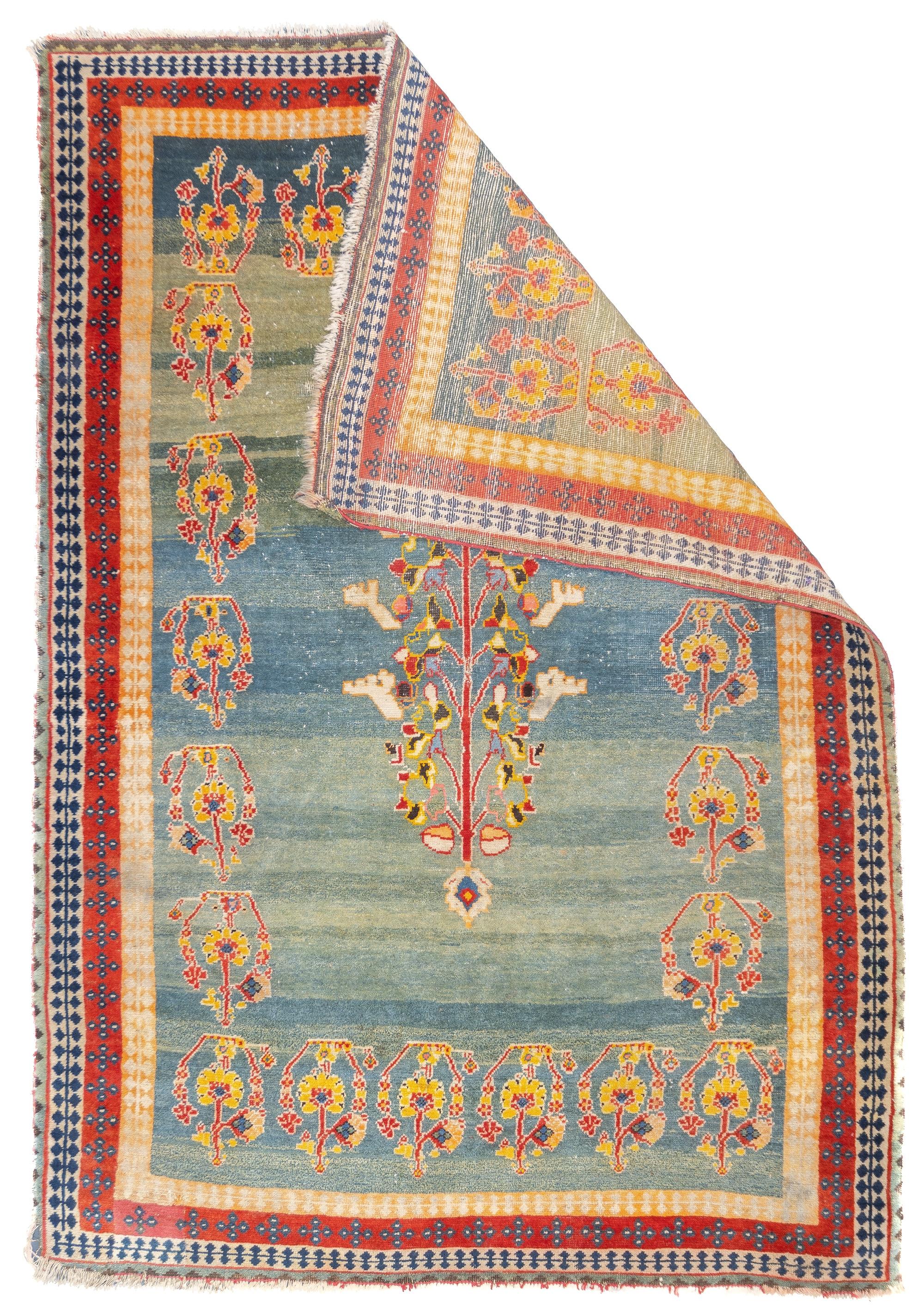Tappeto persiano vintage Gabbeh 4'5'' x 6'4''.