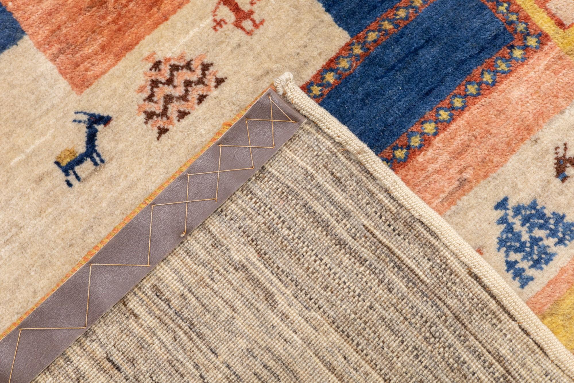 Tappeto persiano vintage Gabbeh 5'3'' x 6'6'' in vendita 1