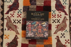 Vintage Persian Gabbeh Rug, Checkerboard and Bird Pictorials - Rug & Kilim