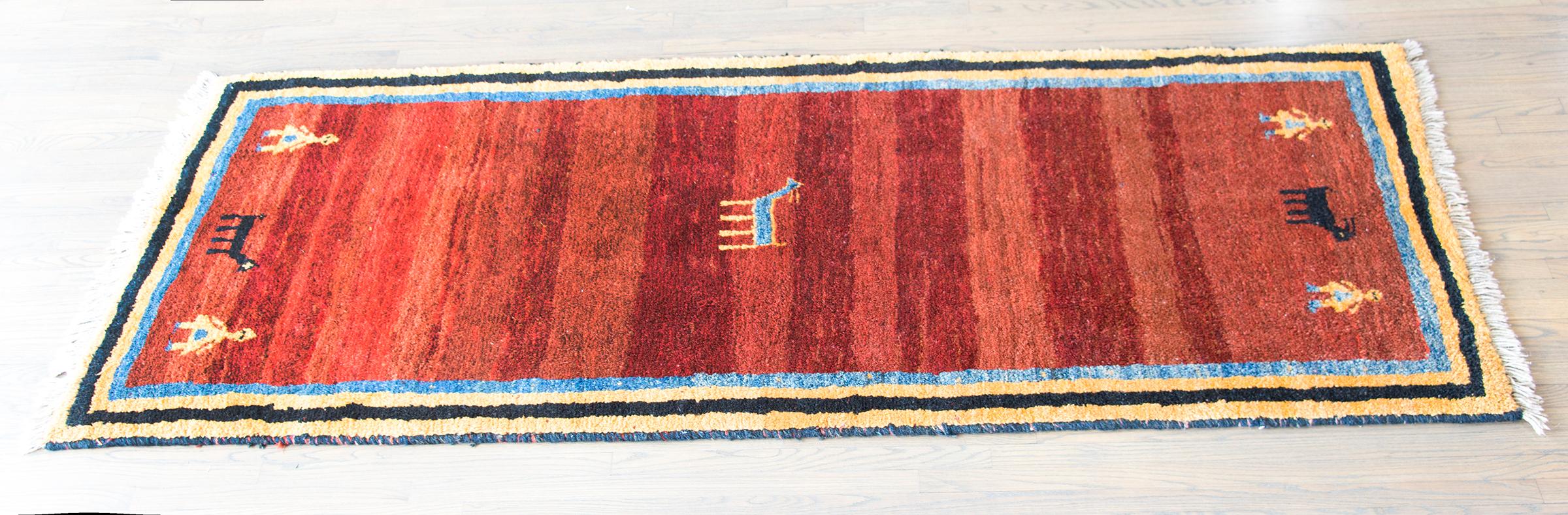 Persischer Gabbeh-Teppich aus Persien im Angebot 3