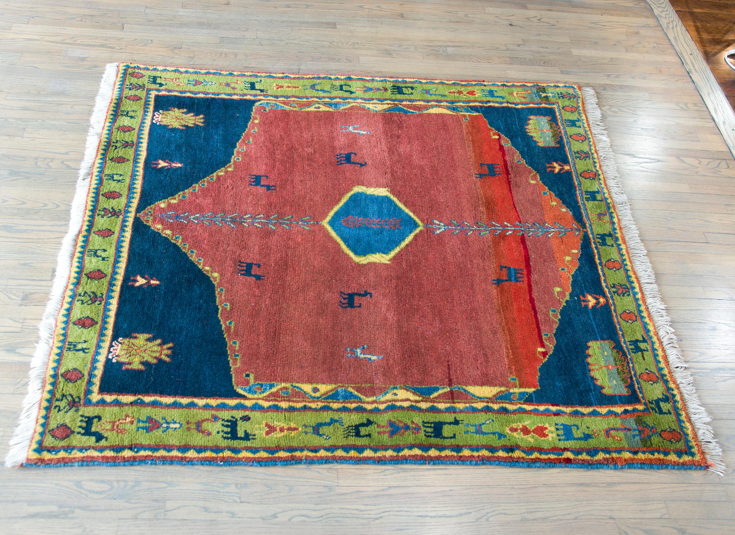 Vintage Persian Gabbeh Rug For Sale 8