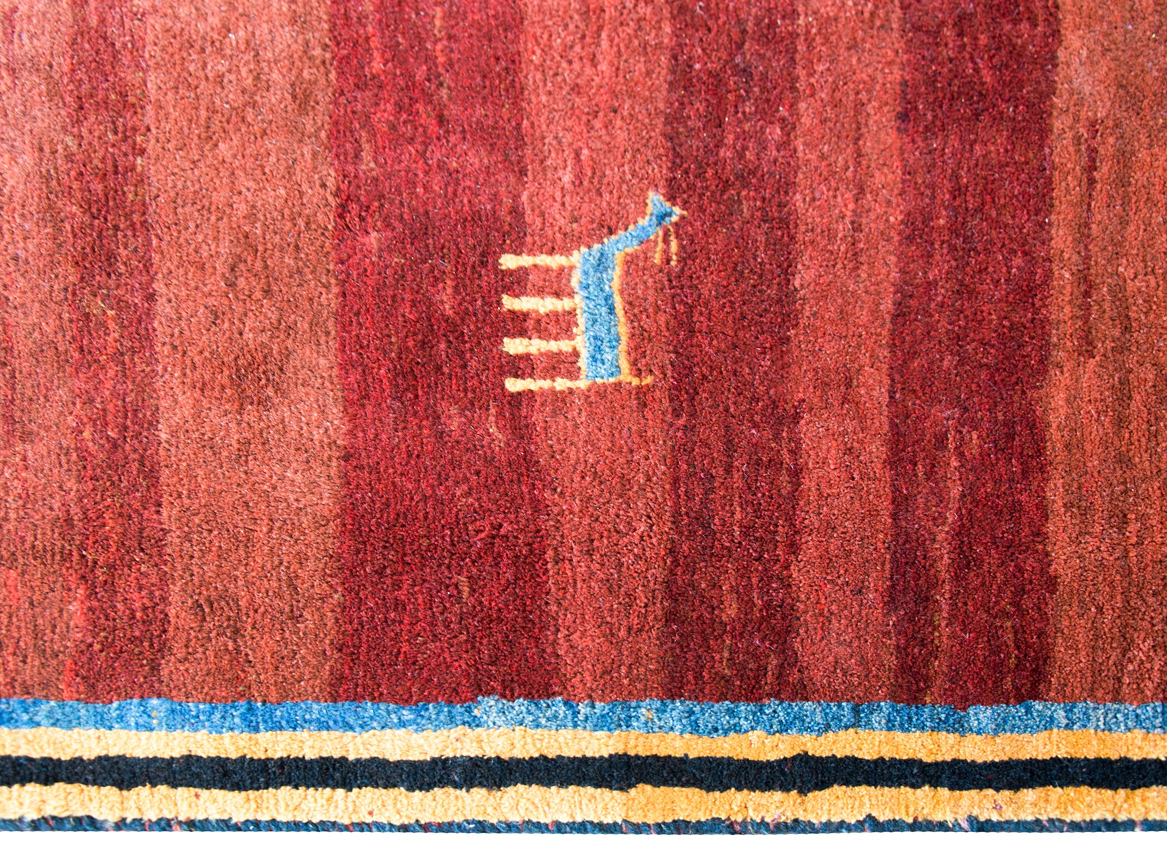 Persischer Gabbeh-Teppich aus Persien (Stammeskunst) im Angebot
