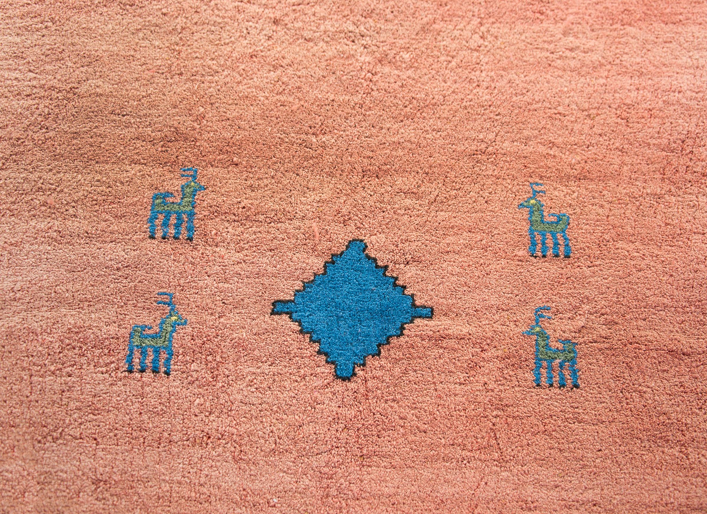 Alter persischer Gabbeh-Teppich (Stammeskunst) im Angebot