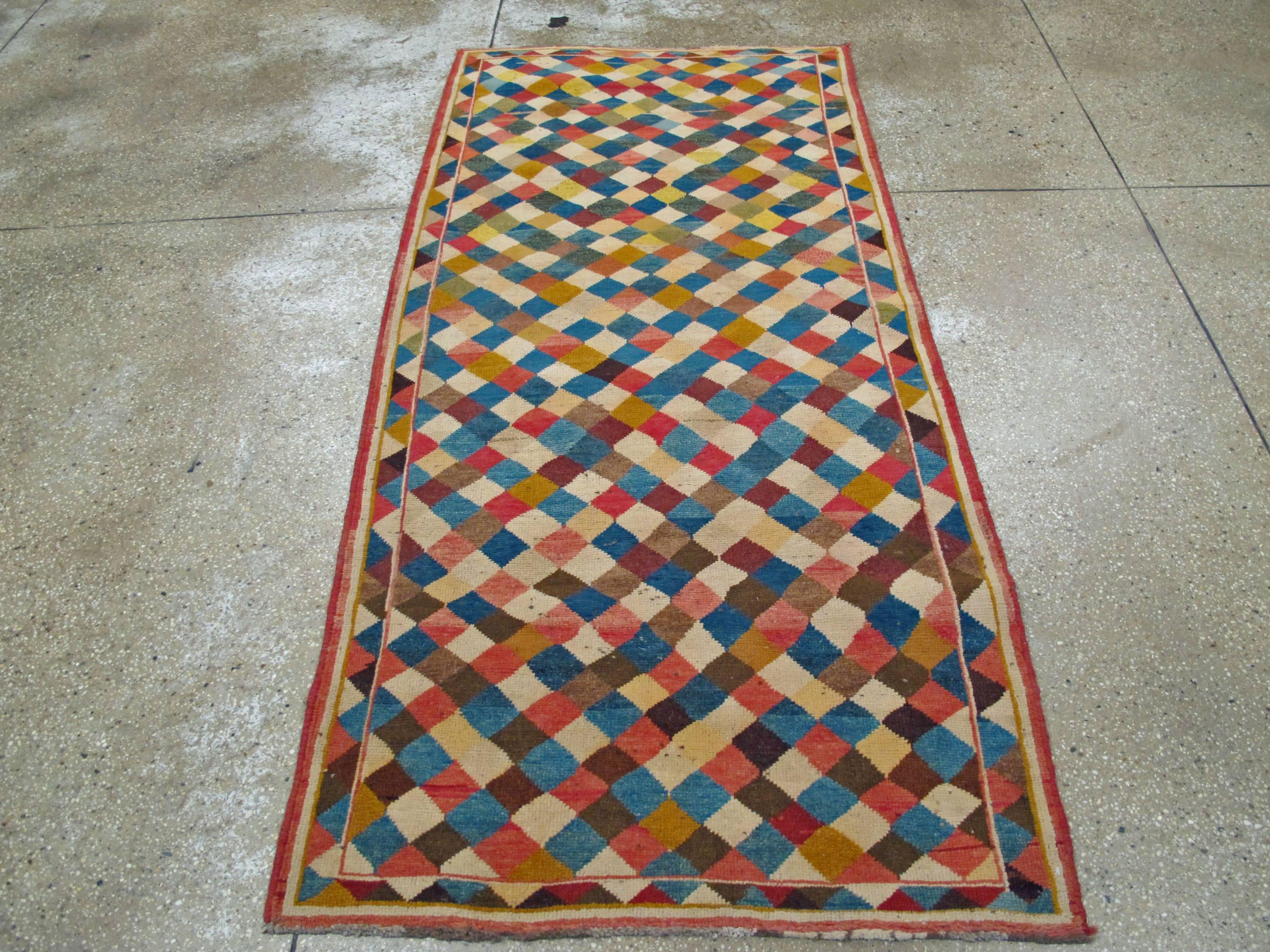 Noué à la main Tapis persan Gabbeh vintage en vente