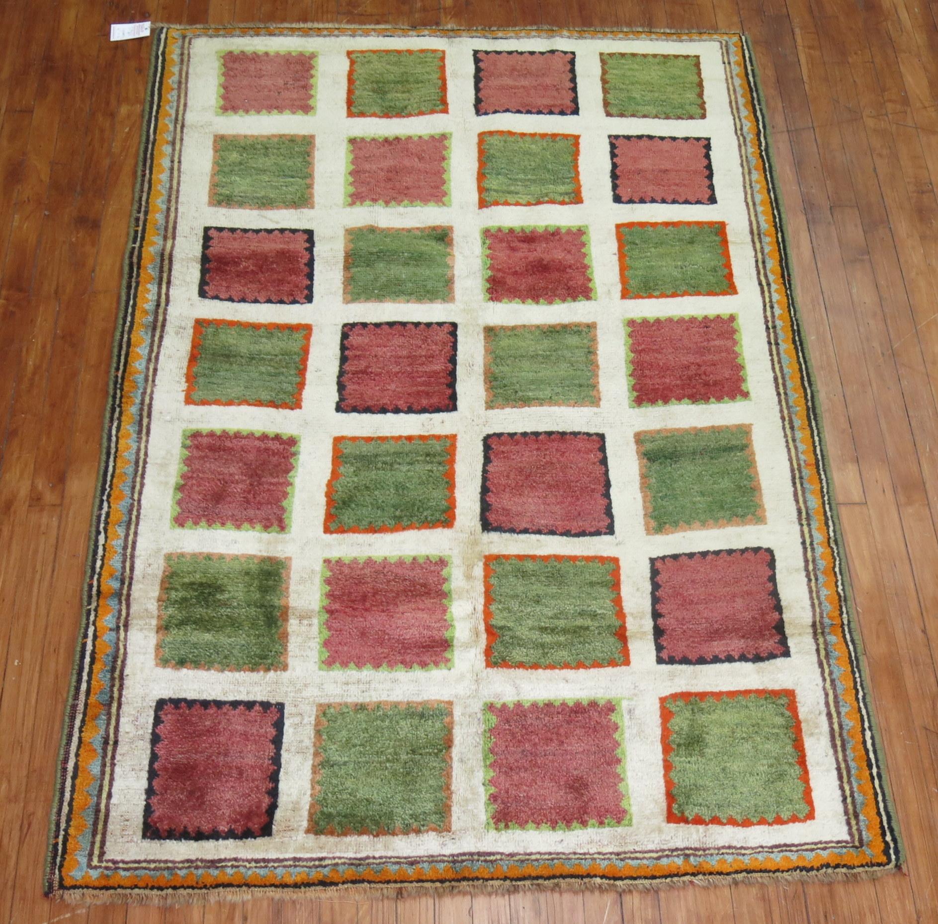Vintage Persian Gabbeh Rug In Good Condition For Sale In New York, NY