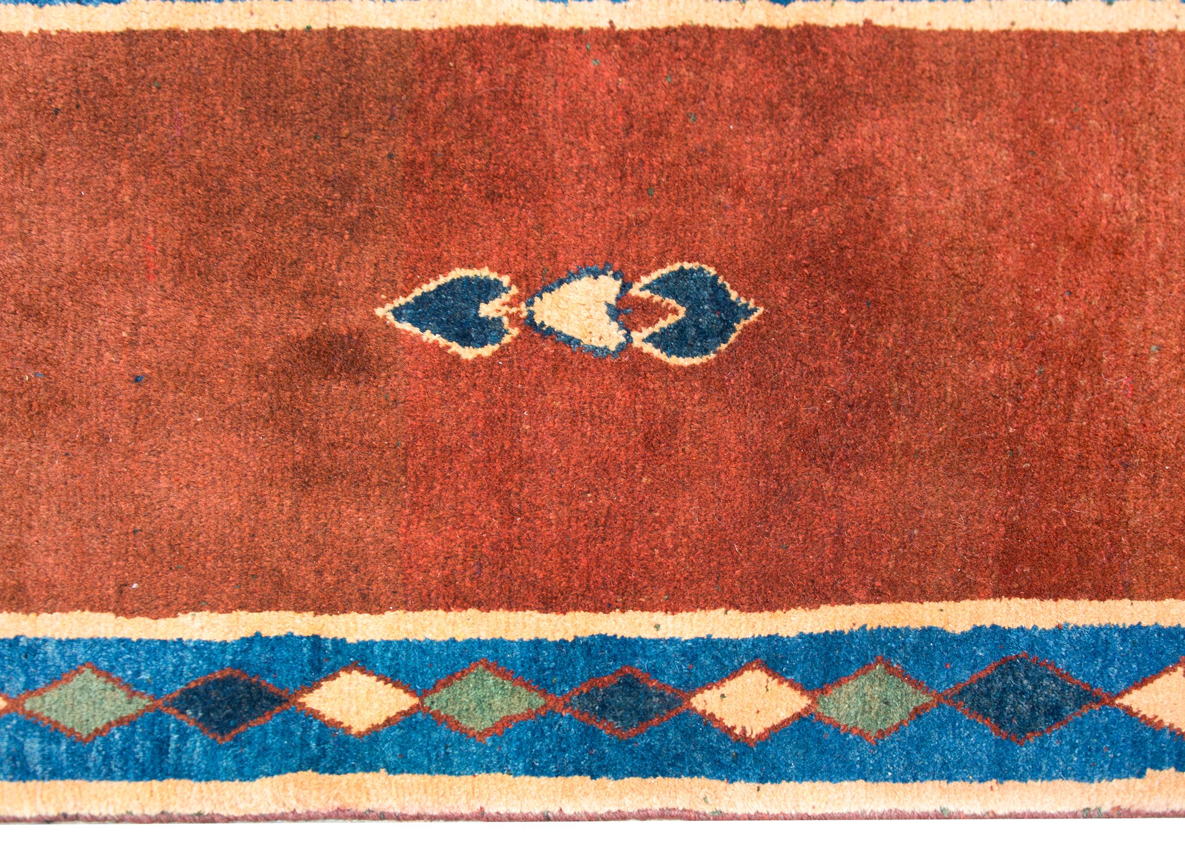 Alter persischer Gabbeh-Teppich (Handgeknüpft) im Angebot
