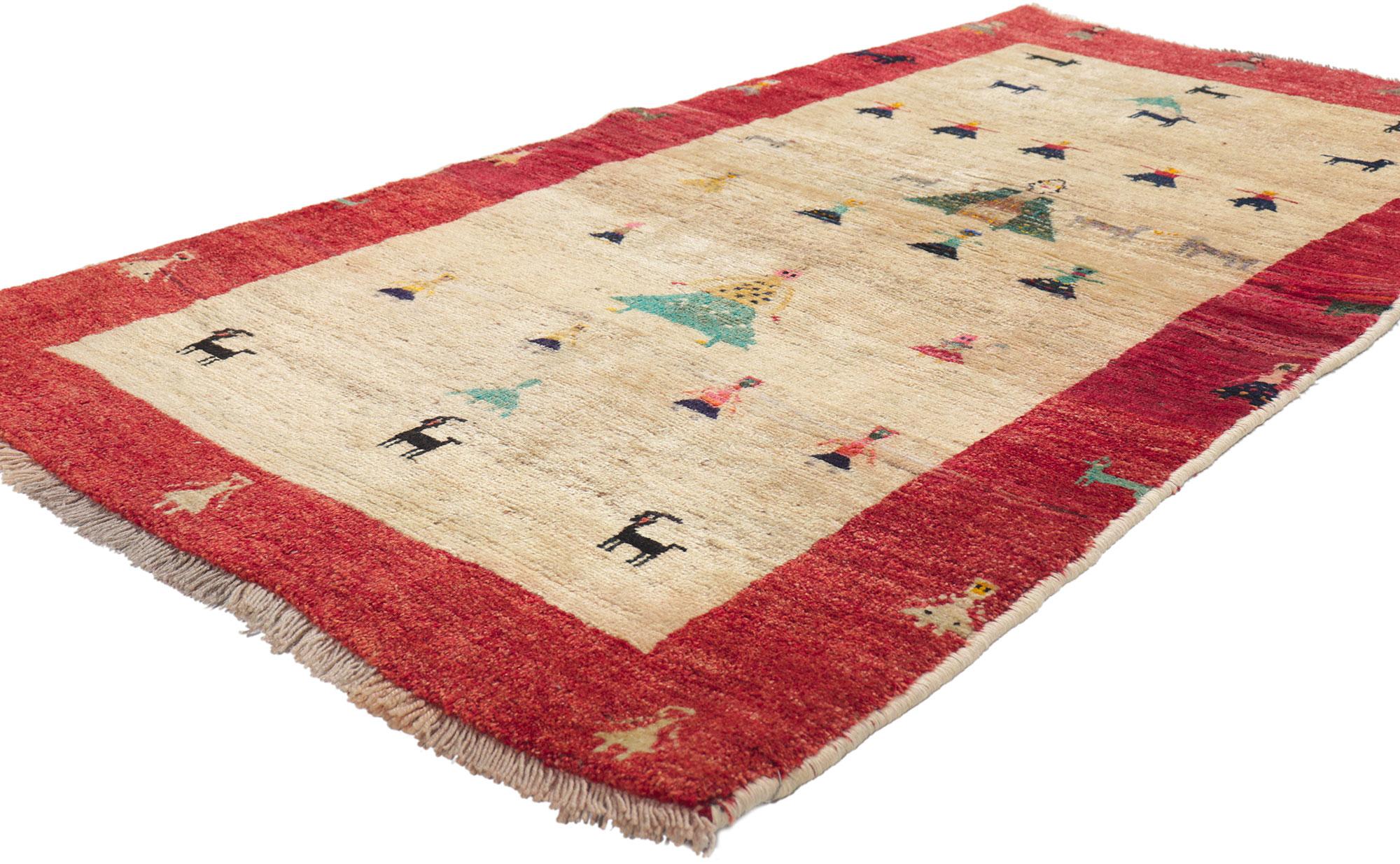 20th Century Vintage Persian Gabbeh Rug For Sale