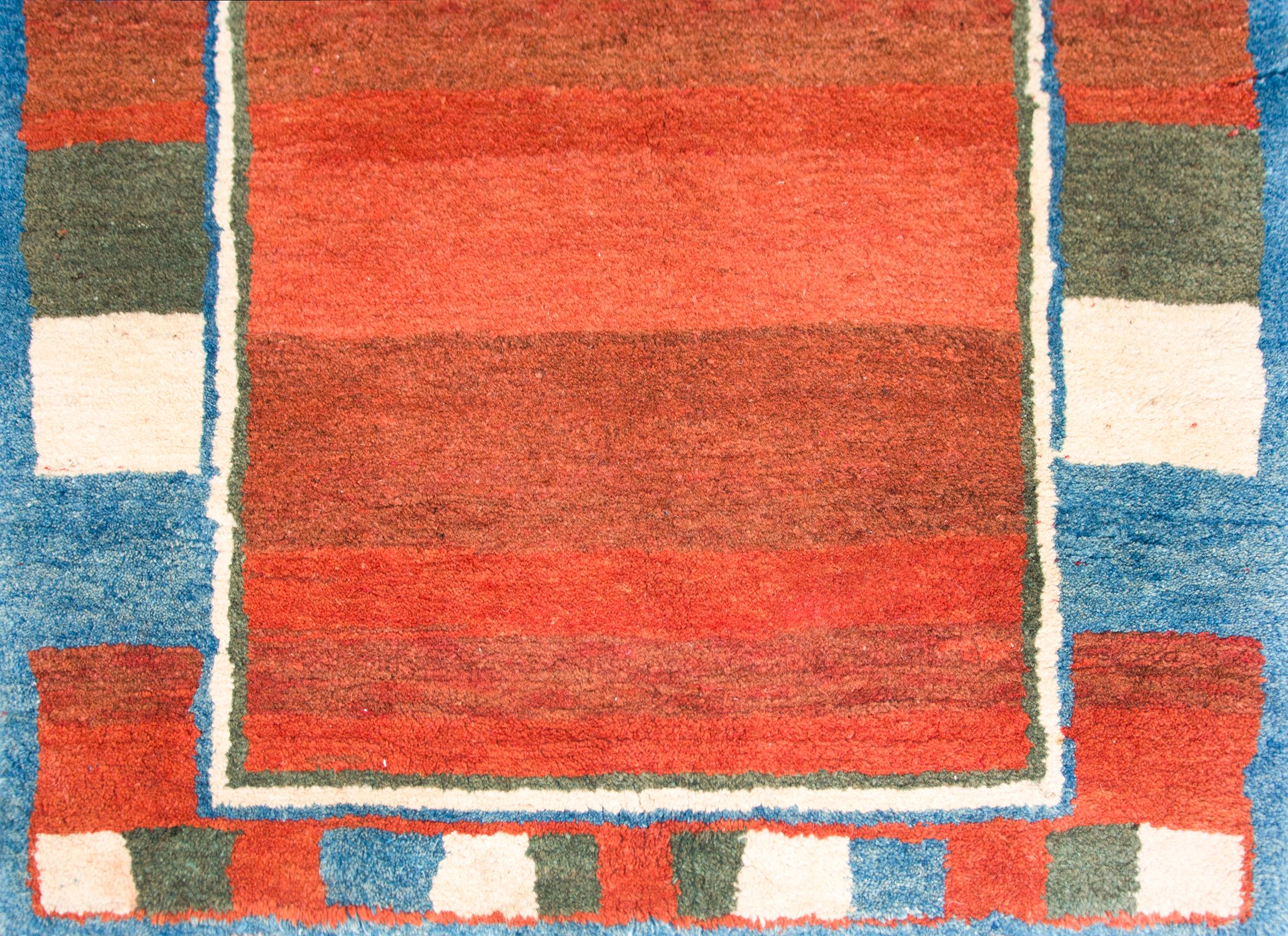 Wool Vintage Persian Gabbeh Rug For Sale