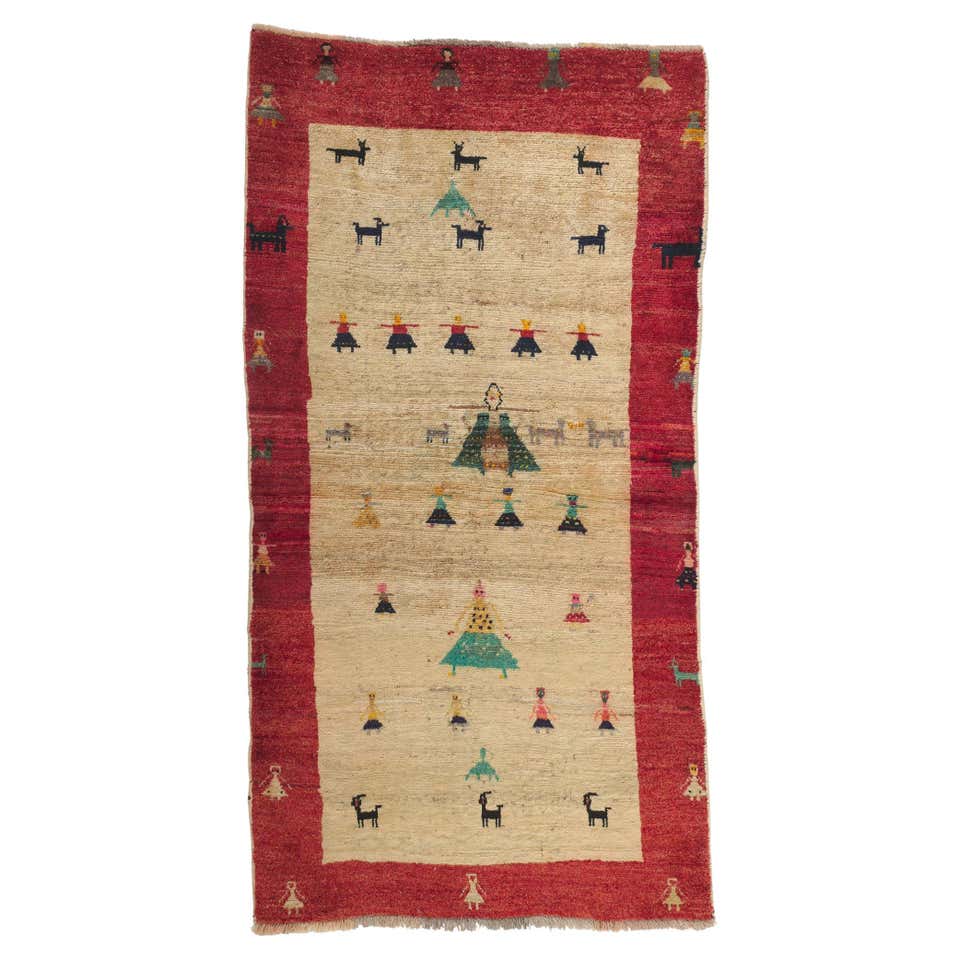 Vintage Persian Gabbeh Rug For Sale at 1stDibs | vintage gabbeh rug