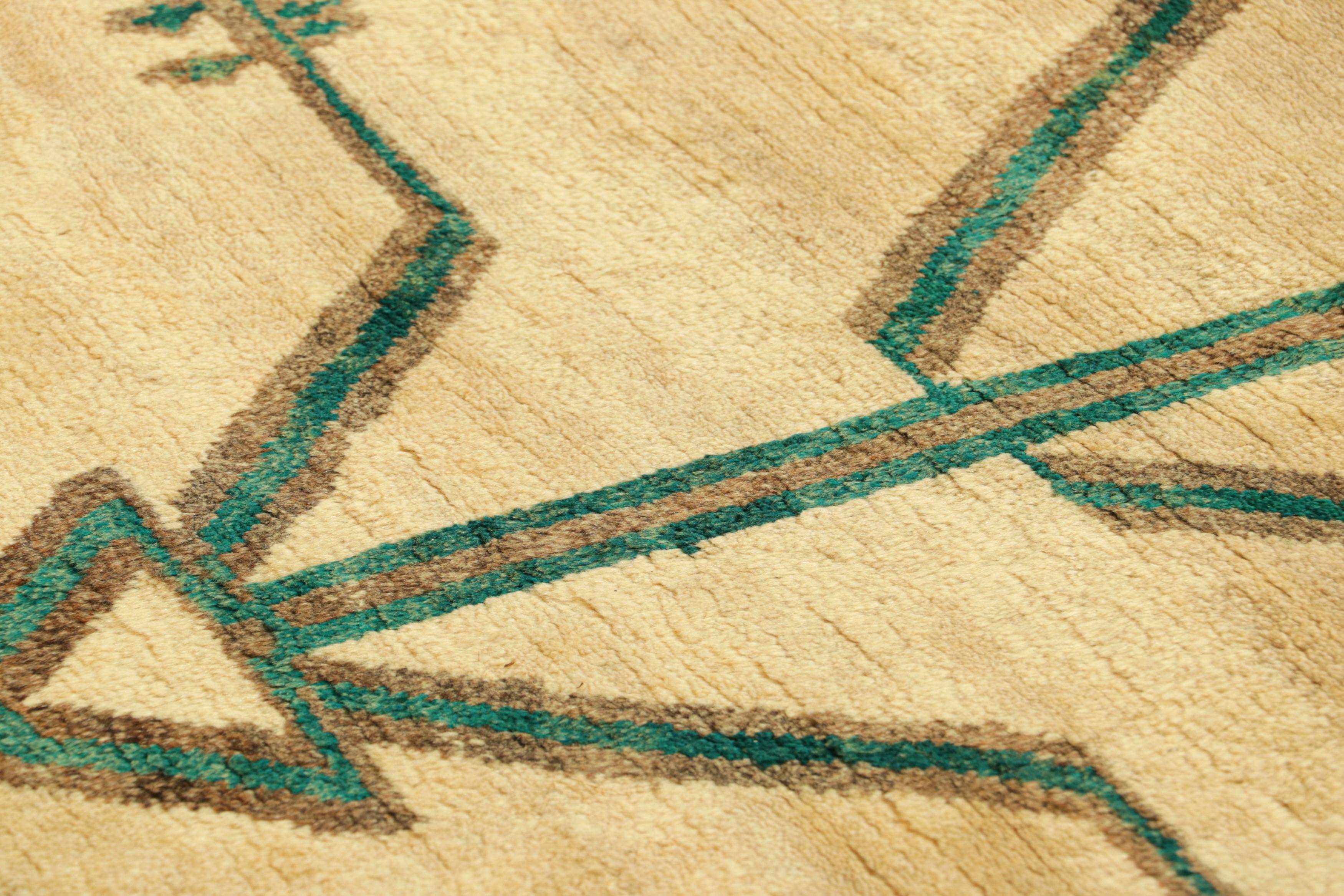 Dieser alte persische Gabbeh-Teppich (4x6) aus handgeknüpfter Wolle (ca. 1950-1960) gehört zu den jüngsten Neuzugängen in der Rug & Kilim-Kuration seltener Stammeskunstwerke.  

Über das Design: 

Dieses persische Design ist ein Beispiel für die