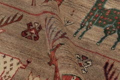 Vintage Persian Gabbeh Rug, Polychromatic Animal Pictorials - Rug & Kilim