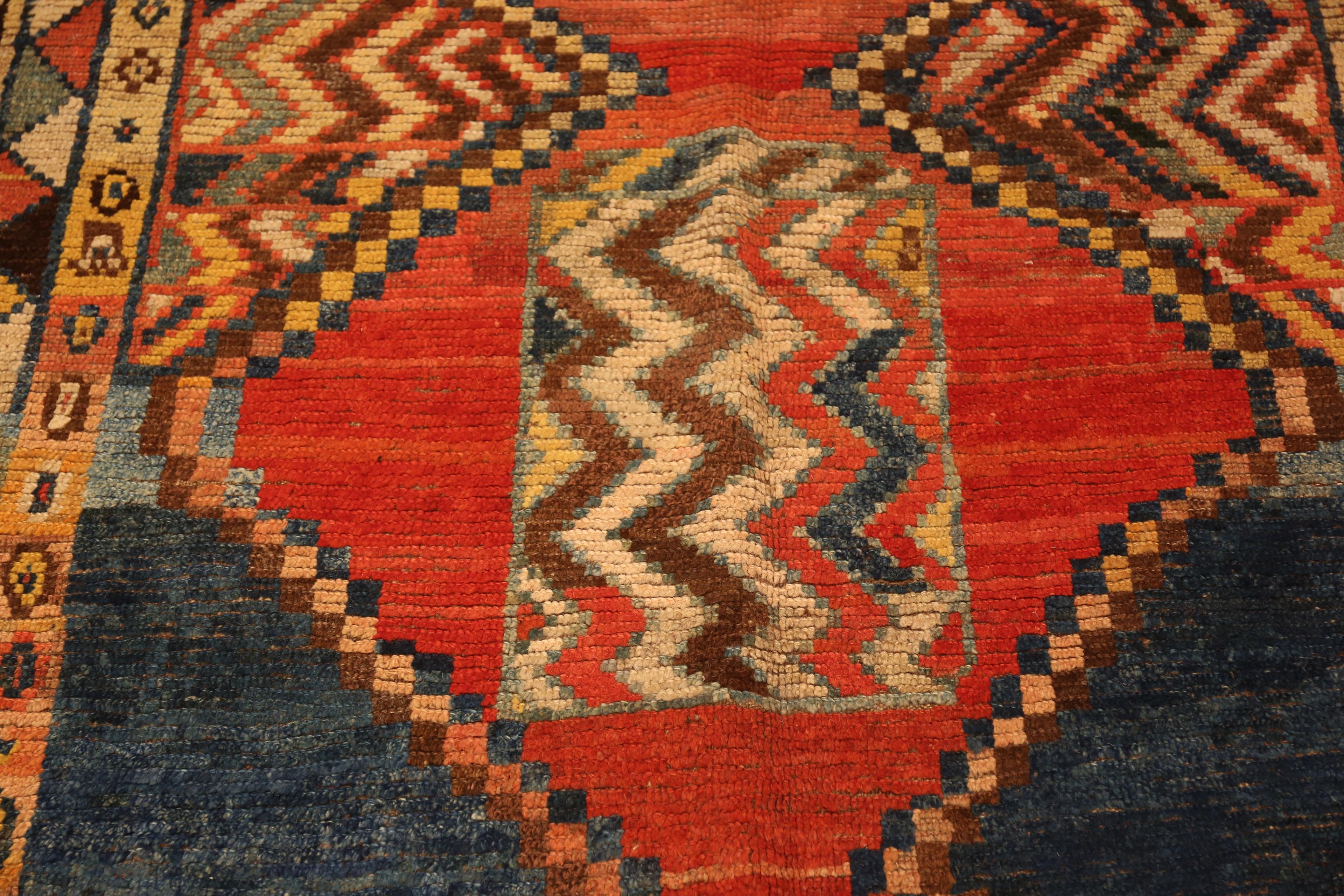 Nazmiyal Collection Vintage Persian Gabbeh Rug. Size: 5 ft 10 in x 9 ft ...