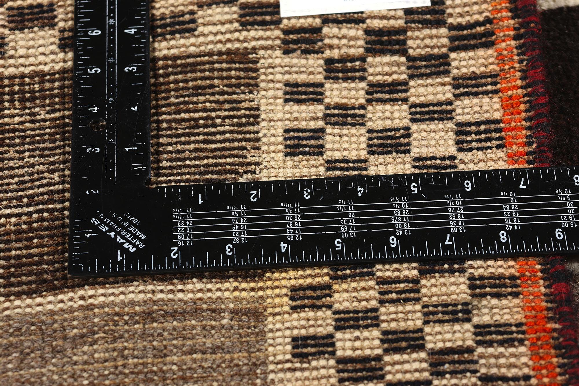 Tapis persan Gabbeh vintage à damier Bon état - En vente à Dallas, TX