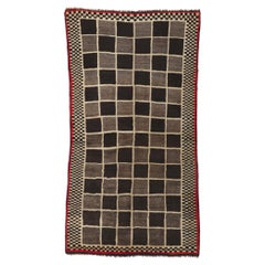 Persischer Gabbeh-Teppich mit Schachbrettmuster aus Karton