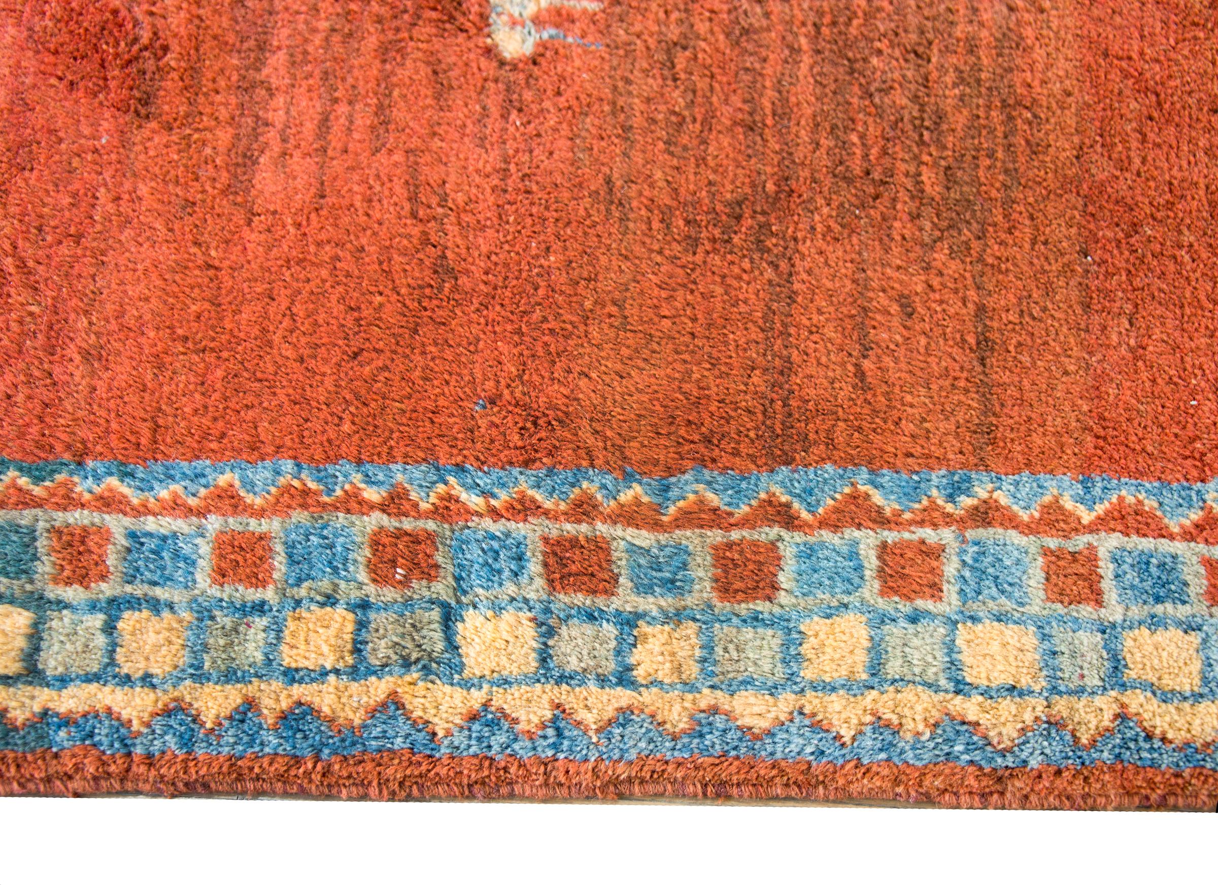 Wool Vintage Persian Gabbeh Runner For Sale
