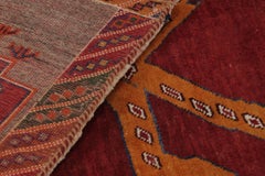 Vintage Persian Gabbeh Runner with Red Leopard Pictorial - Rug & Kilim