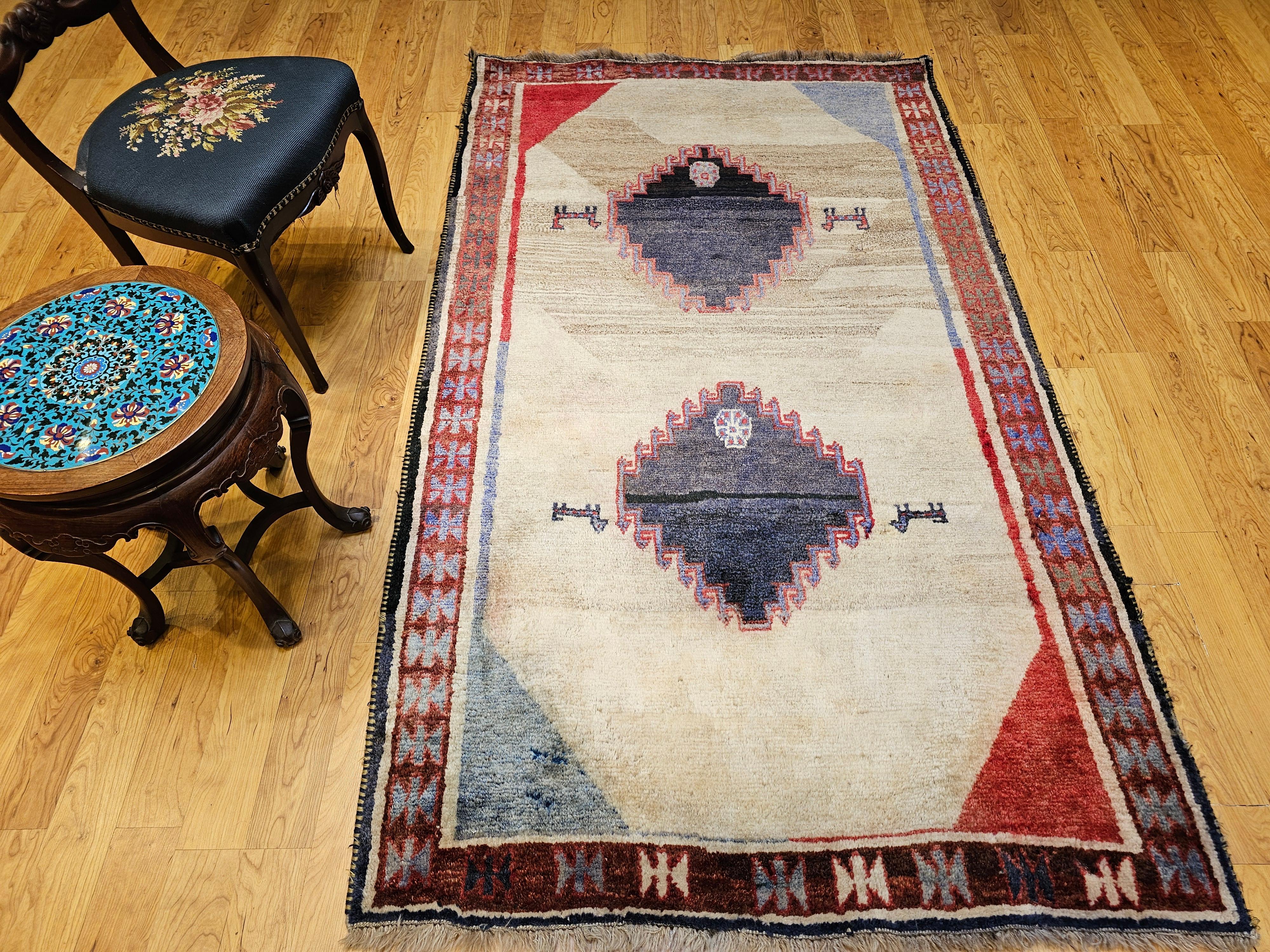 Tappeto tribale persiano vintage Gabbeh in vendita 12