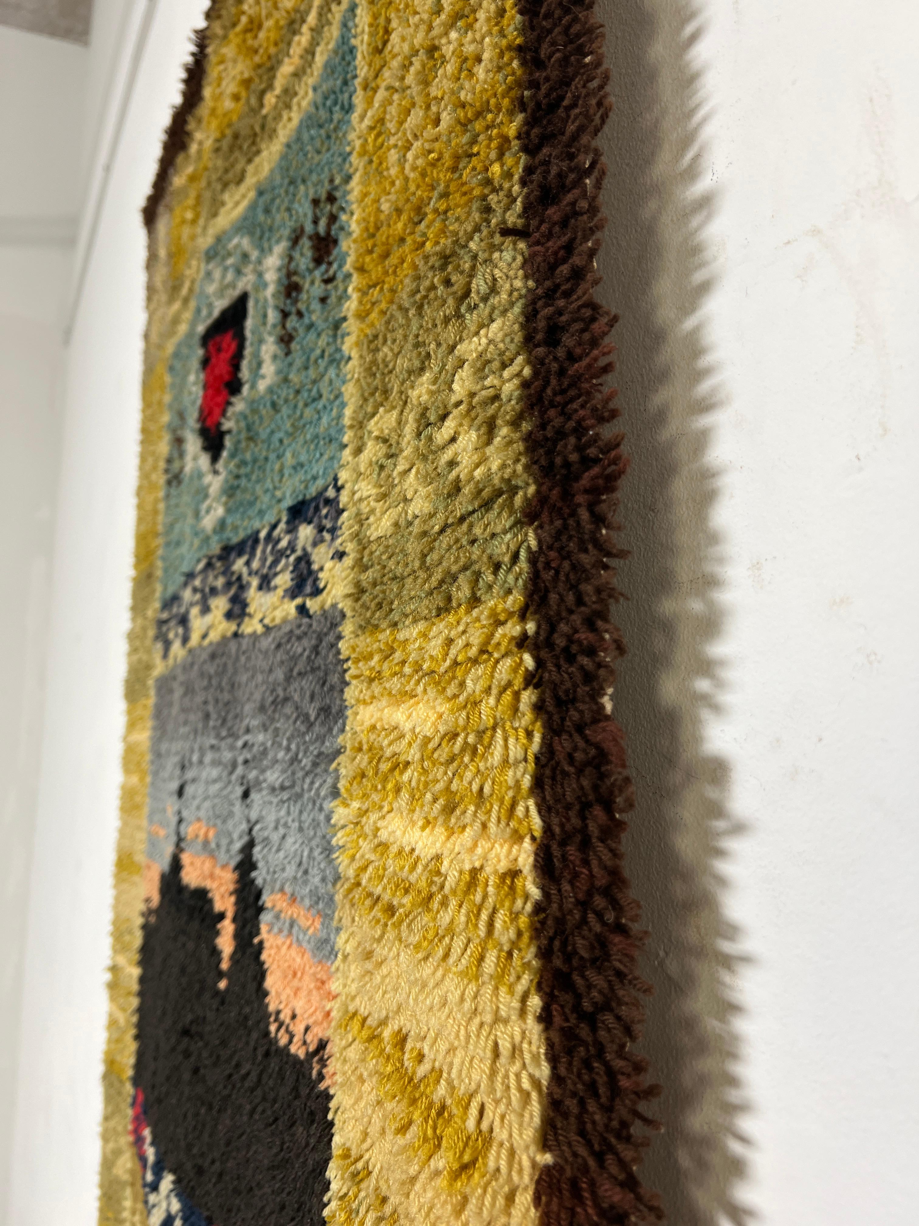 Persiano Tappeto o appendiabiti persiano d'epoca in lana Gabbeh datato 1964 in vendita