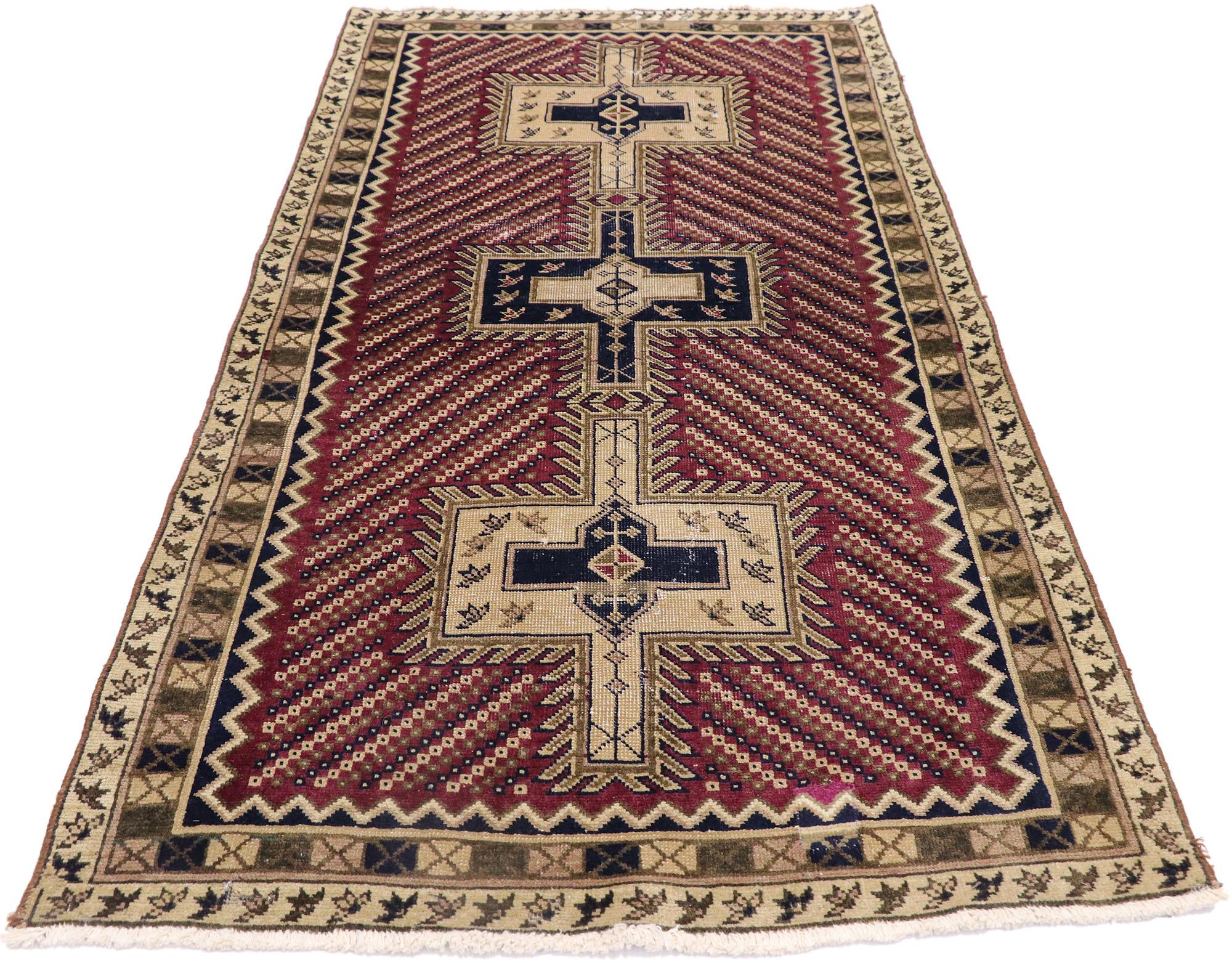 Geometrischer Bijar-Teppich aus Persien (Moderne) im Angebot