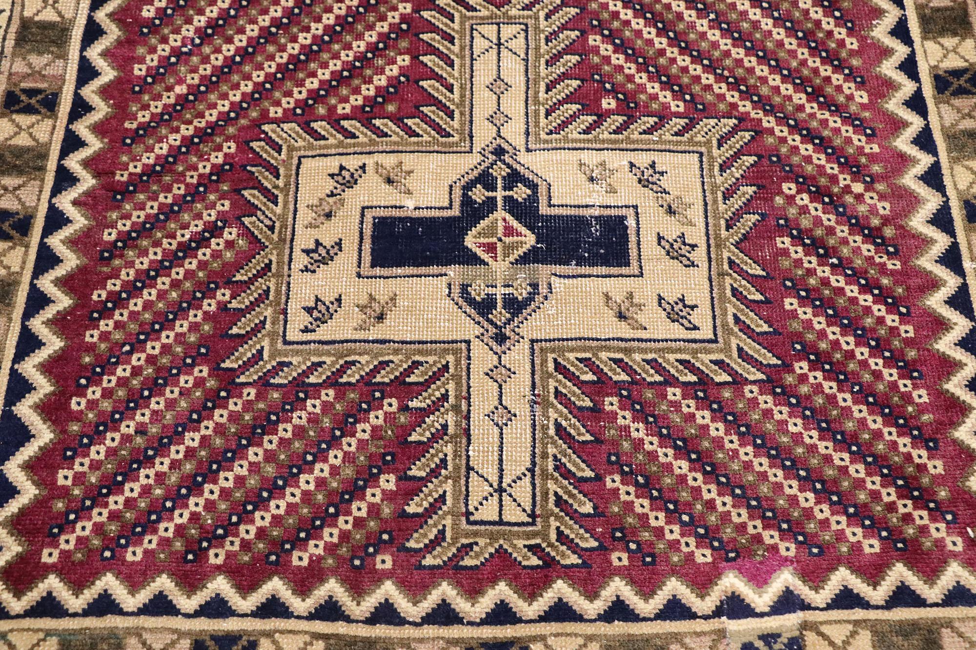 Geometrischer Bijar-Teppich aus Persien (Persisch) im Angebot