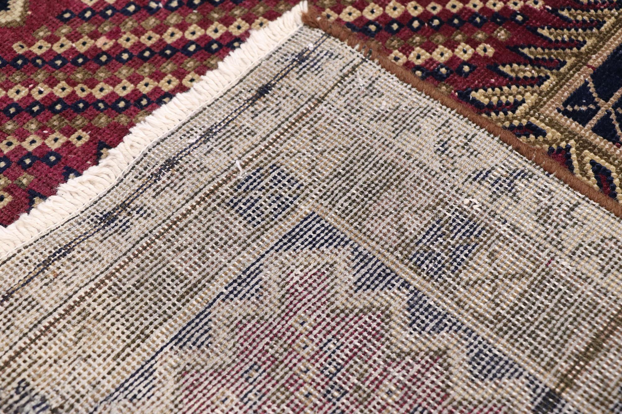 Geometrischer Bijar-Teppich aus Persien (Handgeknüpft) im Angebot