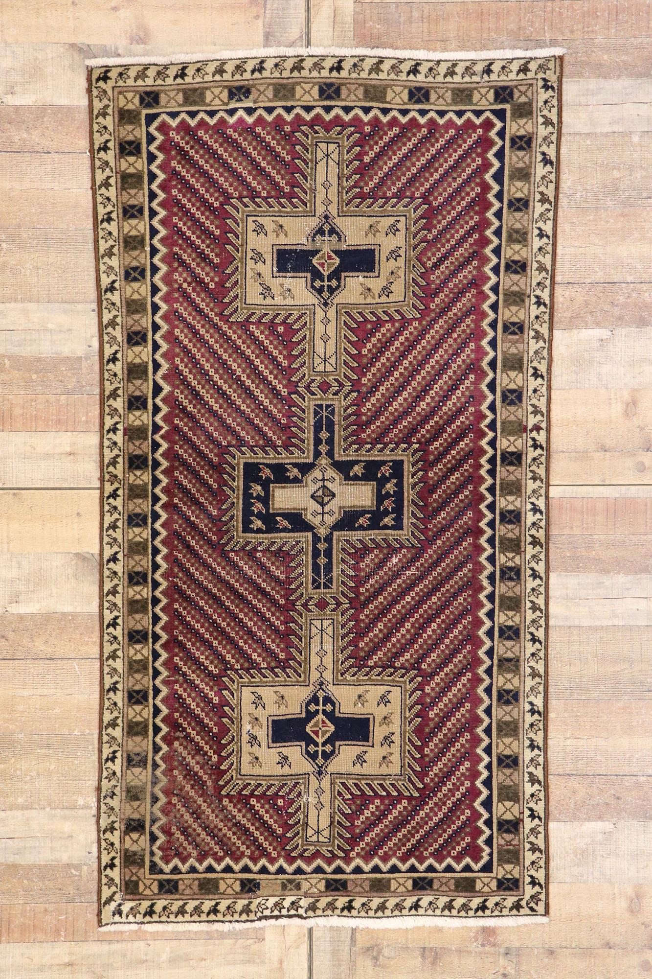 Geometrischer Bijar-Teppich aus Persien (Wolle) im Angebot