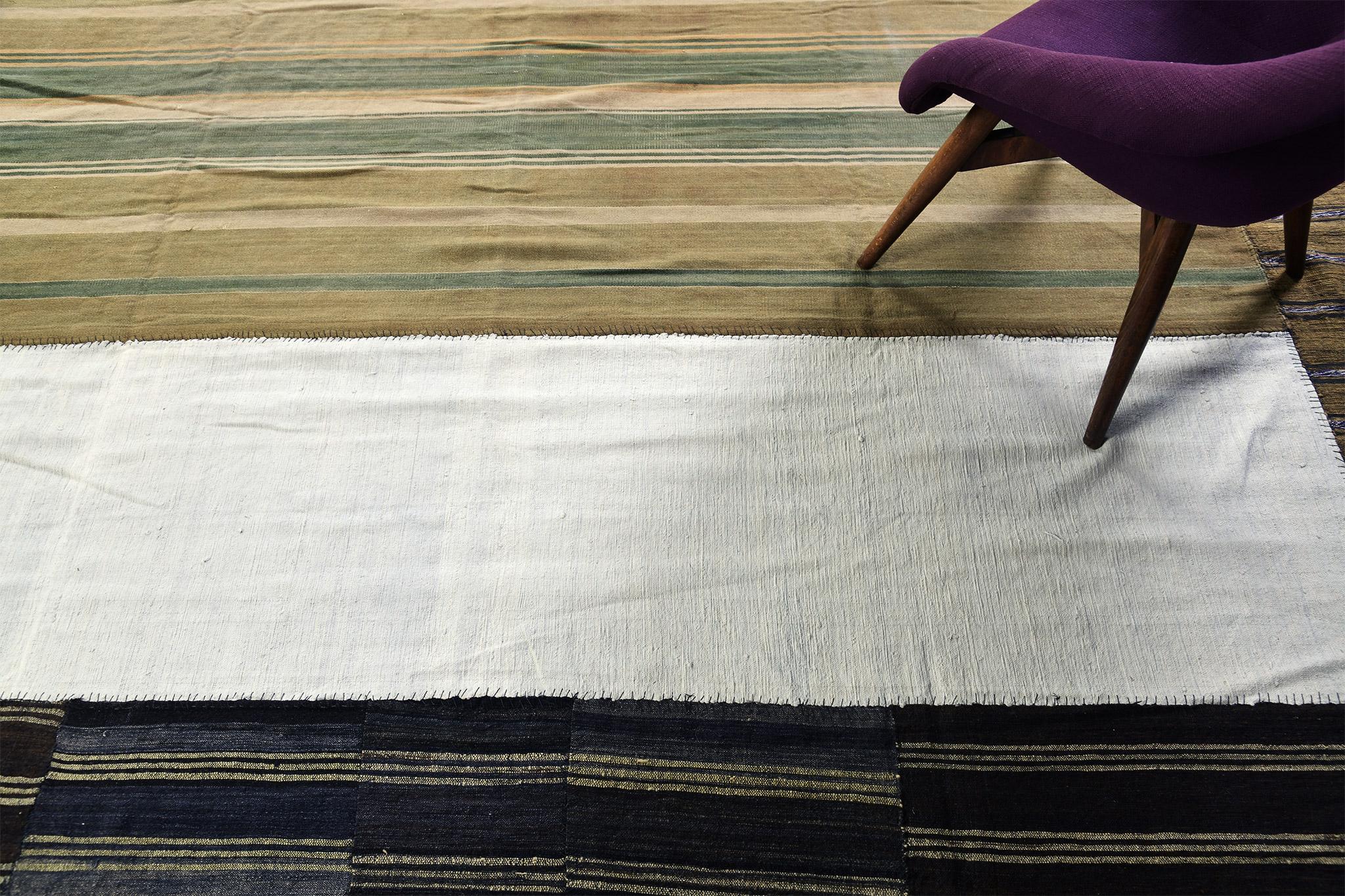 Vintage Persian Ghashghaei Kilim For Sale 3