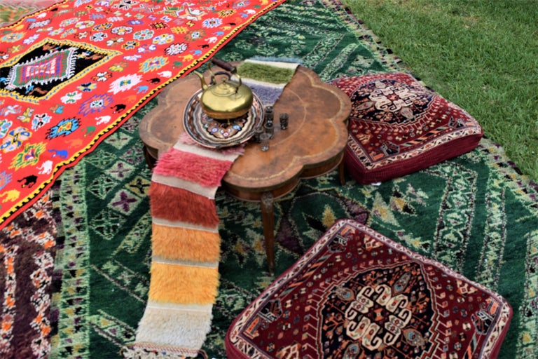 Antique Persian Ghashghaei Pillow Poshti Cushion, Floor Pillow, Floor