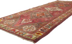 Vintage Persian Ghashghaei Runner with Tribal Style