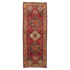 Vintage Persian Ghashghaei Runner with Tribal Style