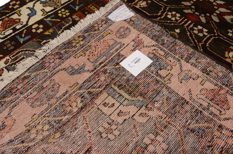 Vintage Persian Hamadan Accent Rug for Foyer, Kitchen, Bathroom, or
