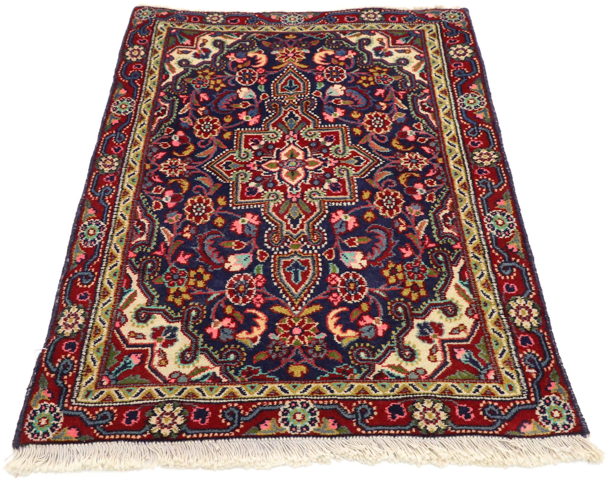 Modern Vintage Persian Hamadan Accent Rug, Small Persian Rug For Sale