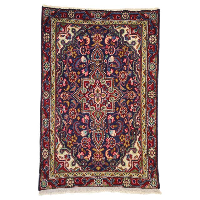 Small Persian Rug Use Vintage Persian Sarouk Accent Rug For Sale at 1stDibs