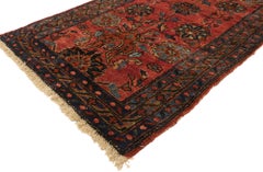Vintage Persian Hamadan Accent Rug with English Tudor Manor House Style