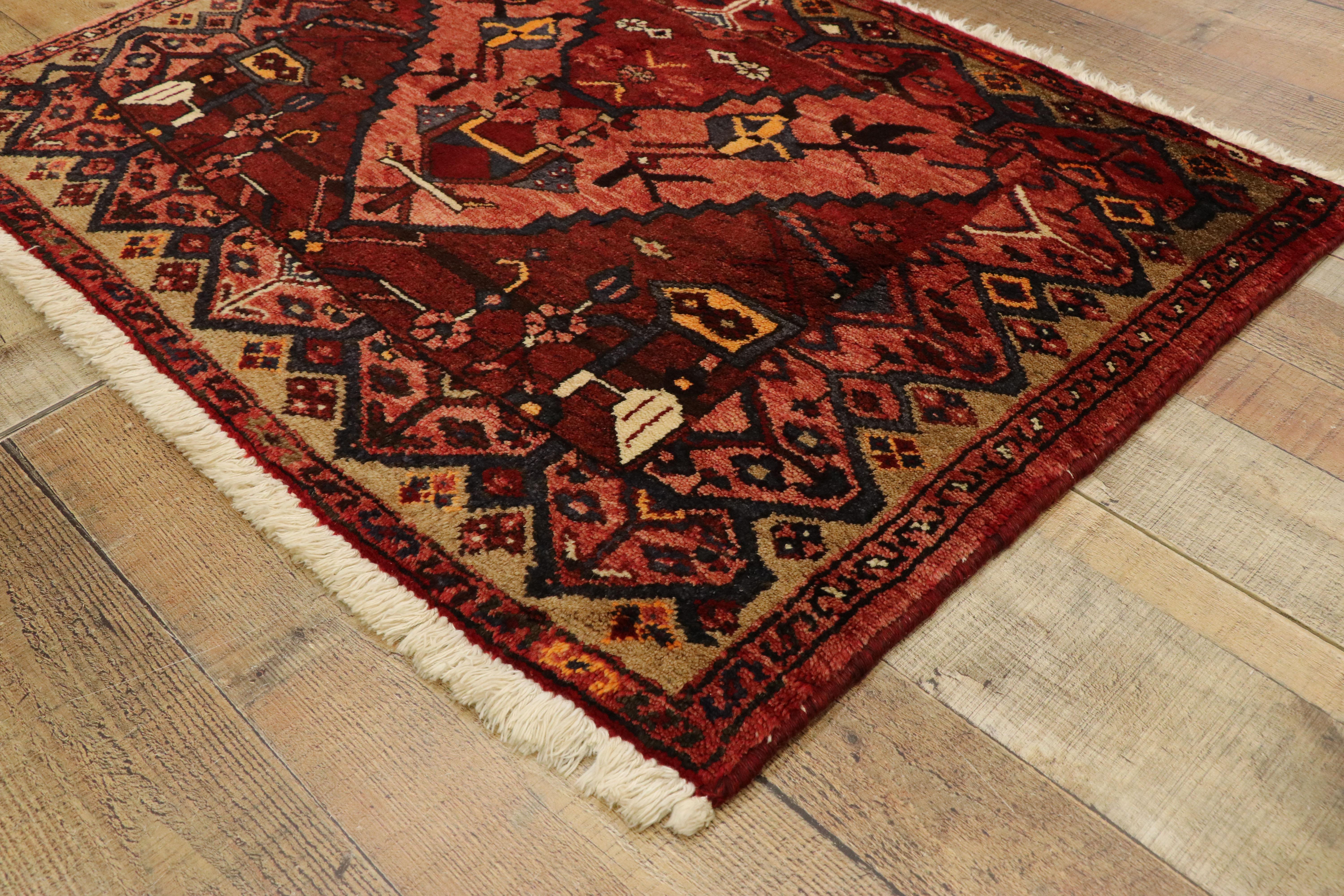Tappeto persiano Hamadan degli anni '60 con stile moderno In condizioni buone in vendita a Dallas, TX