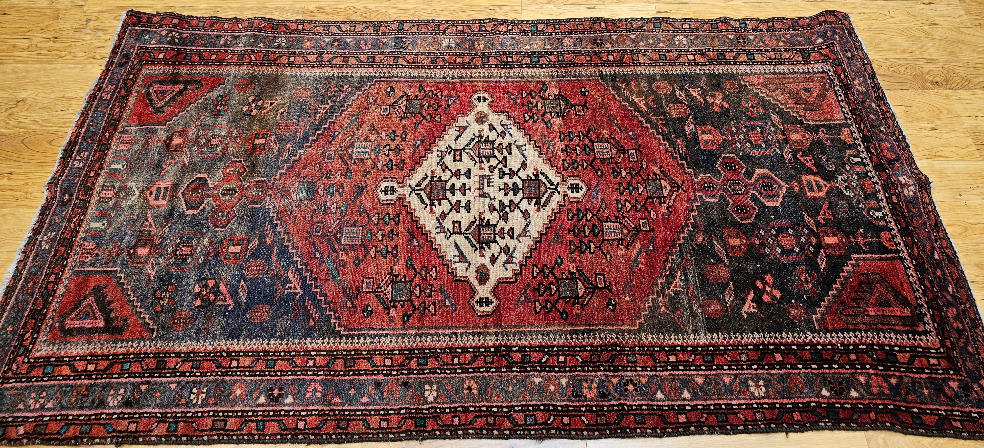 Altpersischer Hamadan-Teppich (Mitte des 20. Jahrhunderts) im Angebot